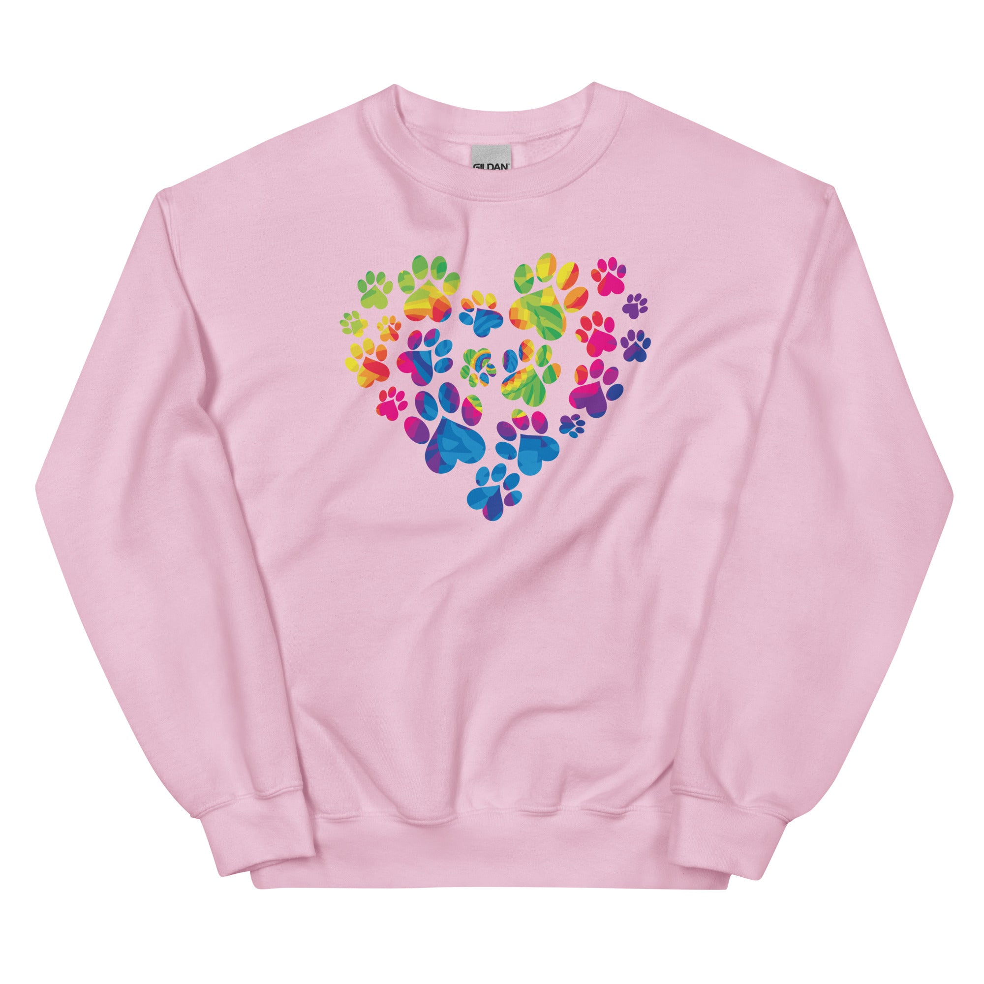 Premium Anniversary Paw Print Crewneck Sweatshirt - Ultimate Comfort for Animal Lovers