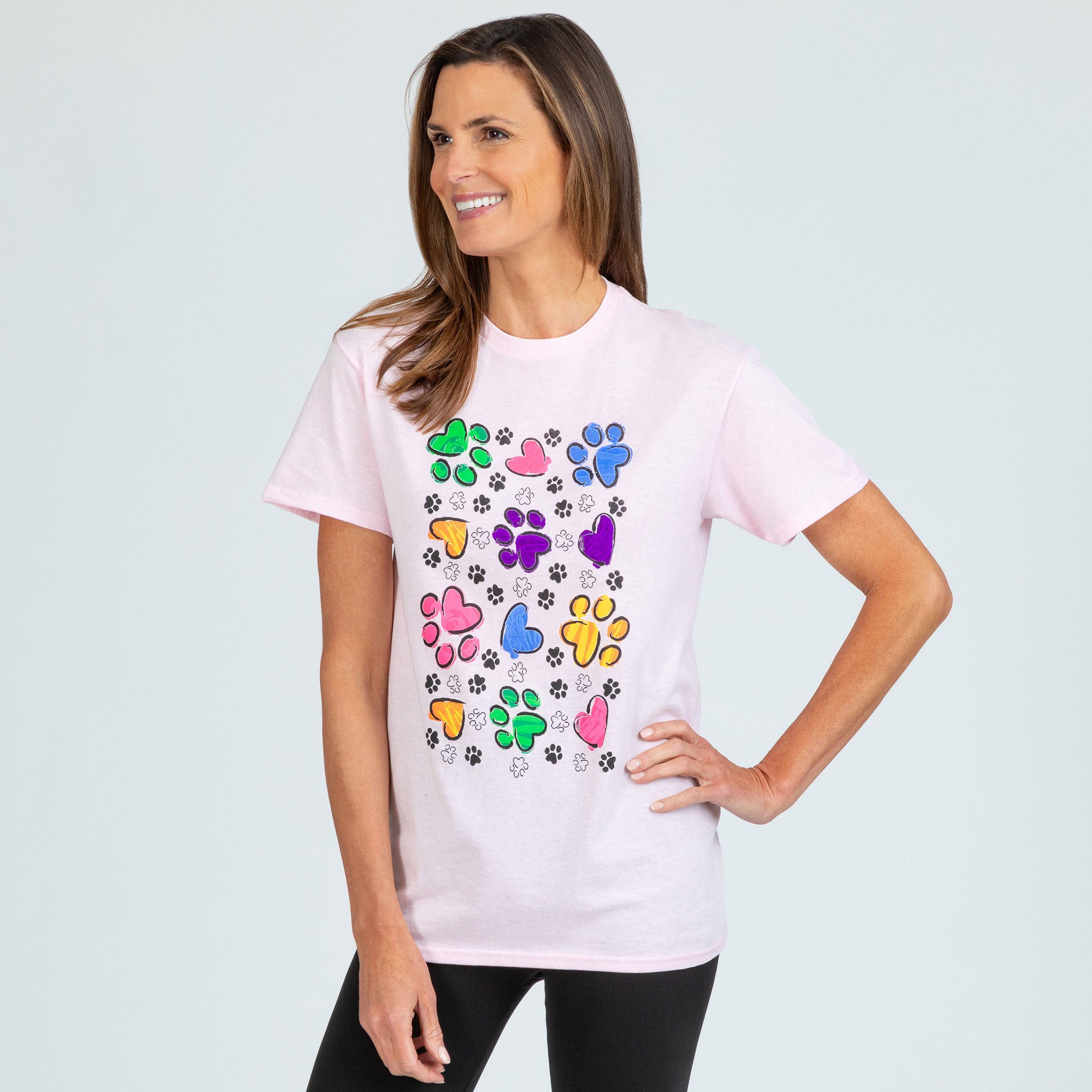 Premium Paws & Hearts Splatter T-Shirt - Ultimate Casual Wear