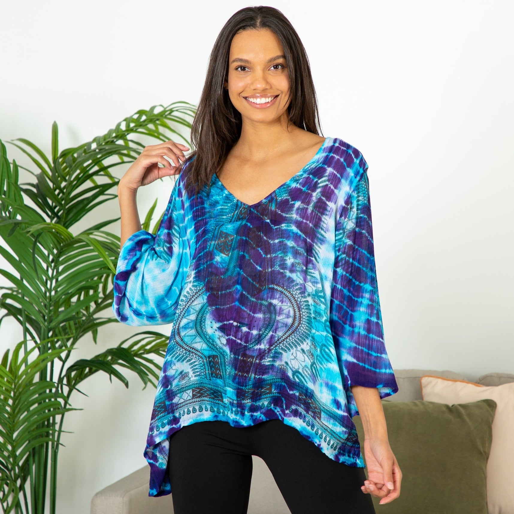 Premium Tie-Dye Spirit Long Sleeve Top - Ultimate Boho Chic