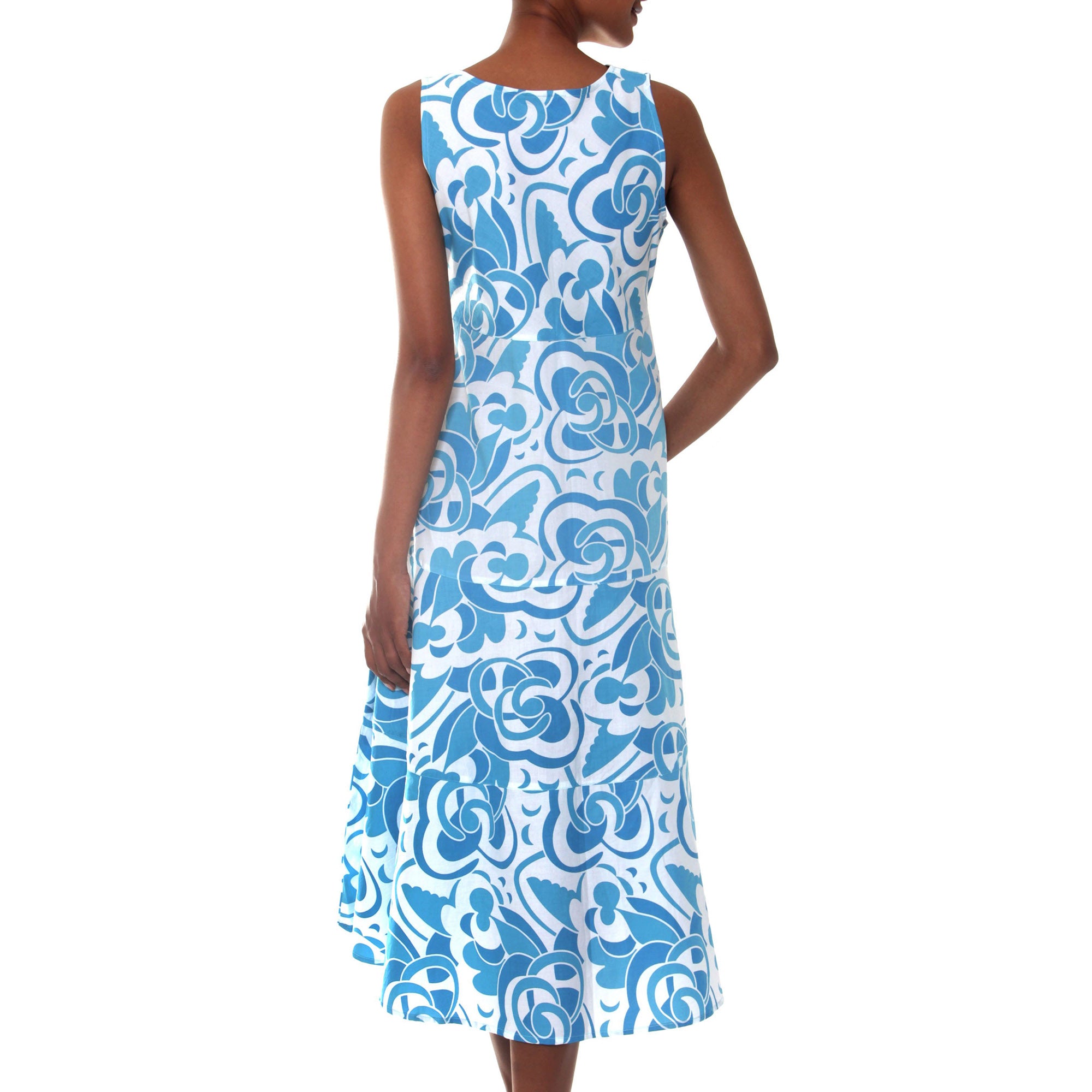 Premium Bali Sky Handcrafted Cotton Batik Dress - Ultimate Summer Style