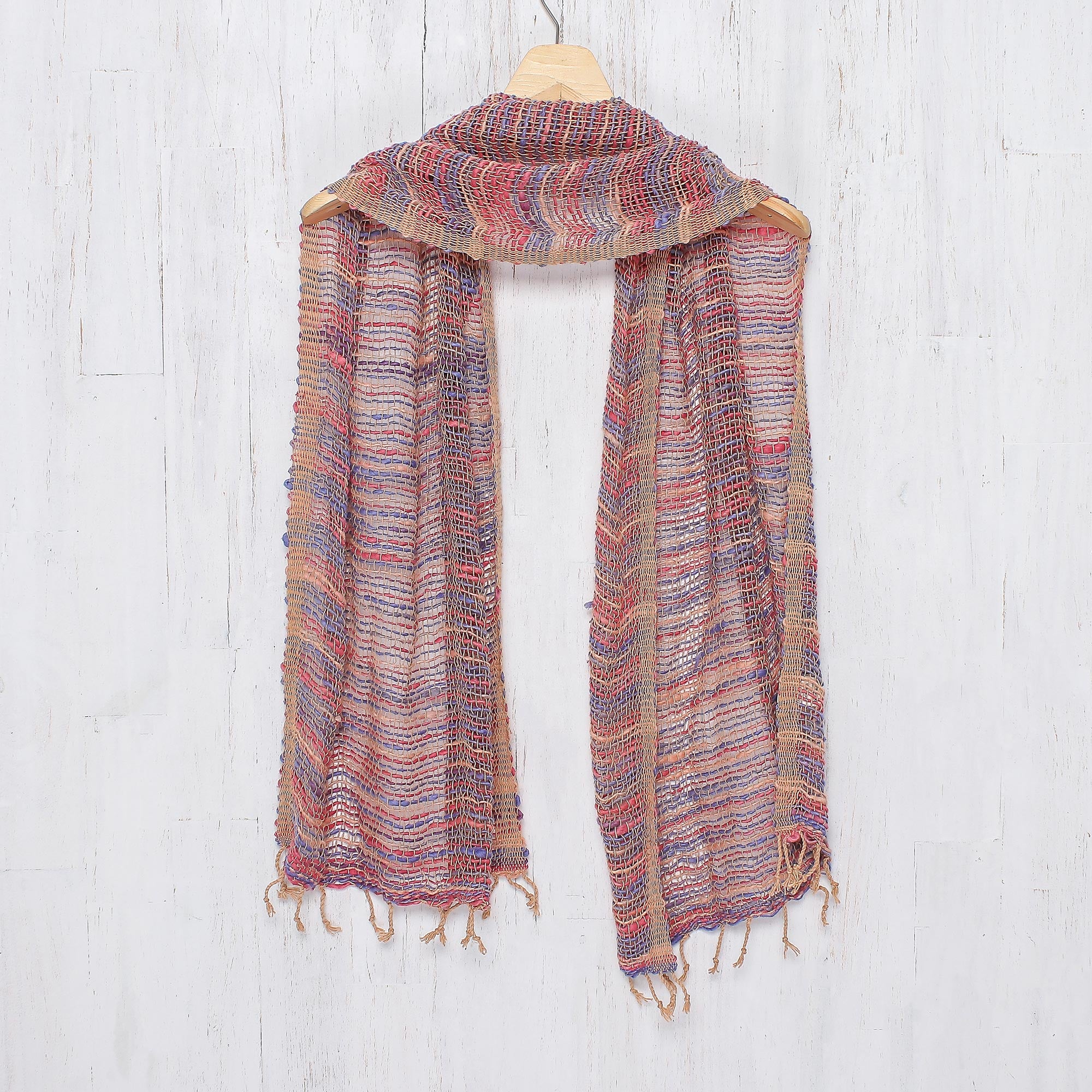 Premium Handwoven Cotton Scarf - Candy Color Bliss from Thailand