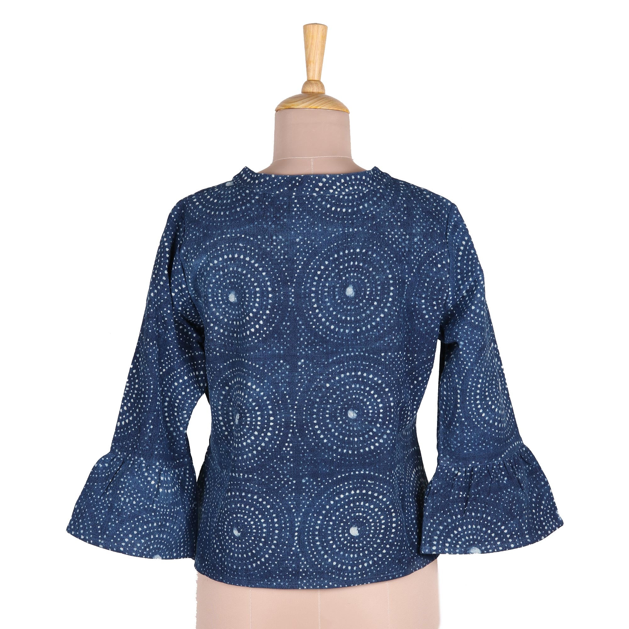 Premium Indigo Block-Printed Cotton Jacket – Handcrafted in India