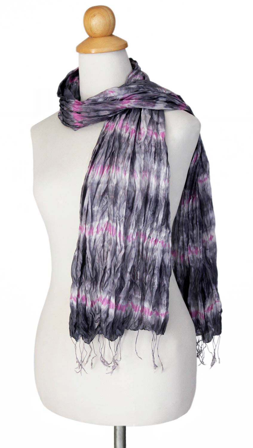 Premium Smoky Rose Tie-Dye Scarf - Ultimate Bohemian Style