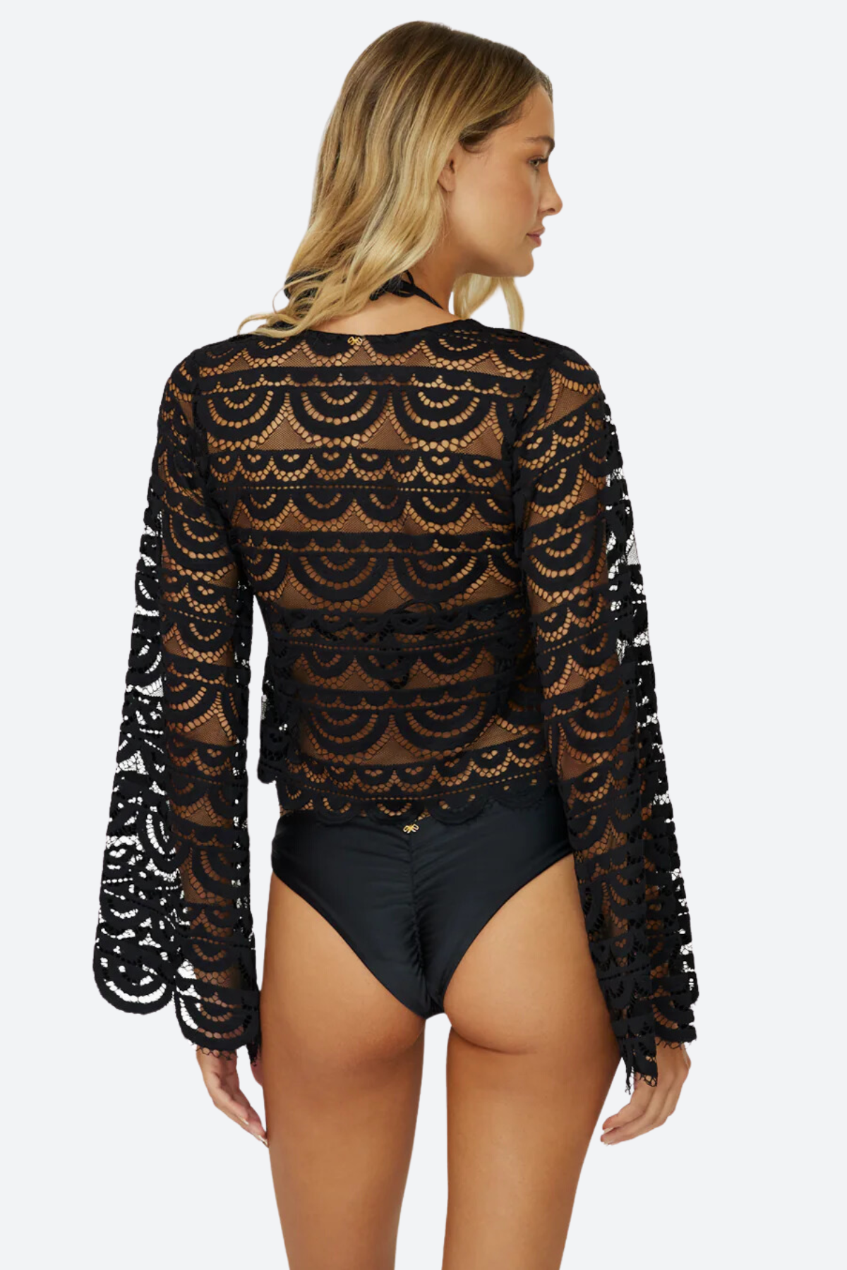 Premium PQ Swim Noah Lace Top in Midnight