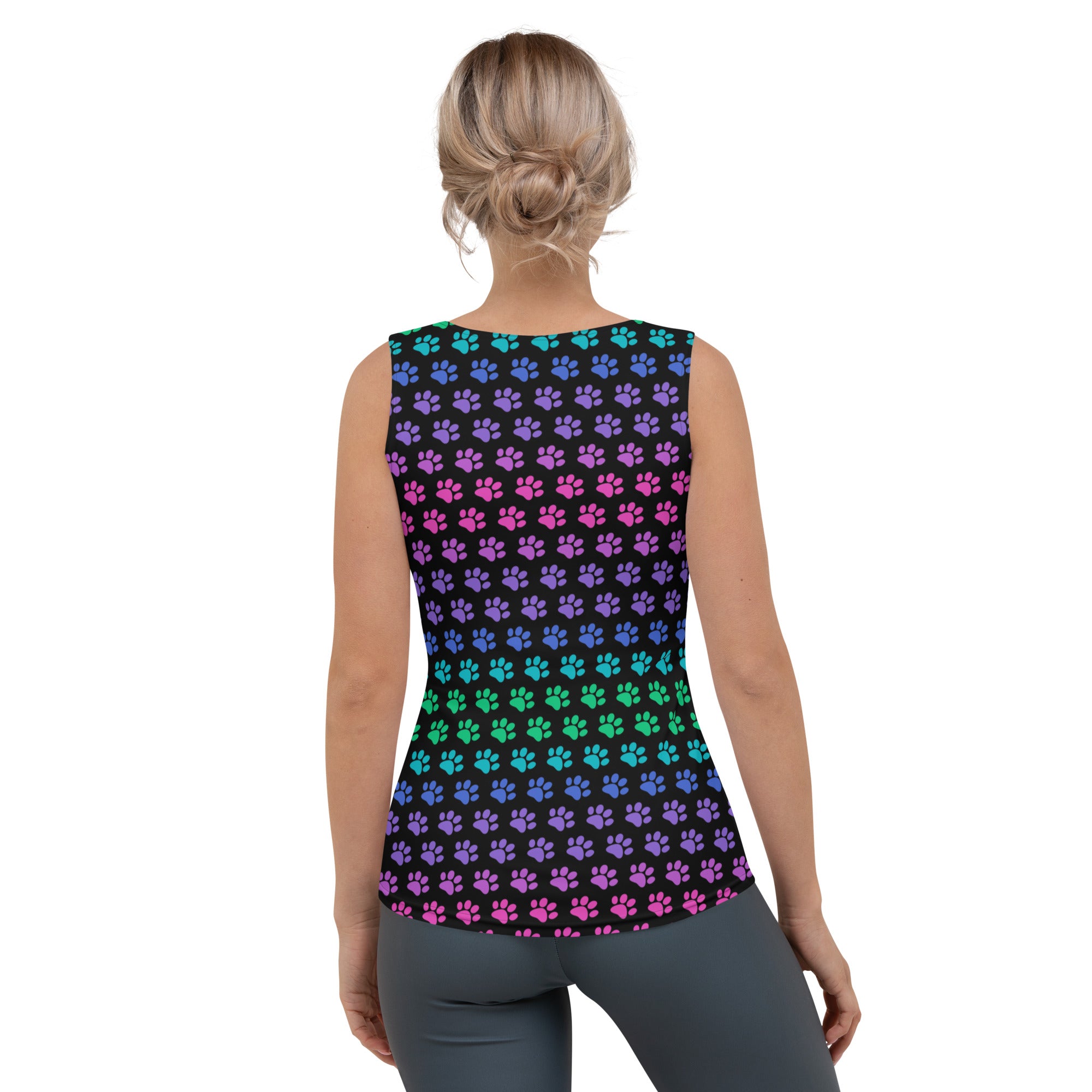 Ultimate Comfort Rainbow Paws Print Tank Top