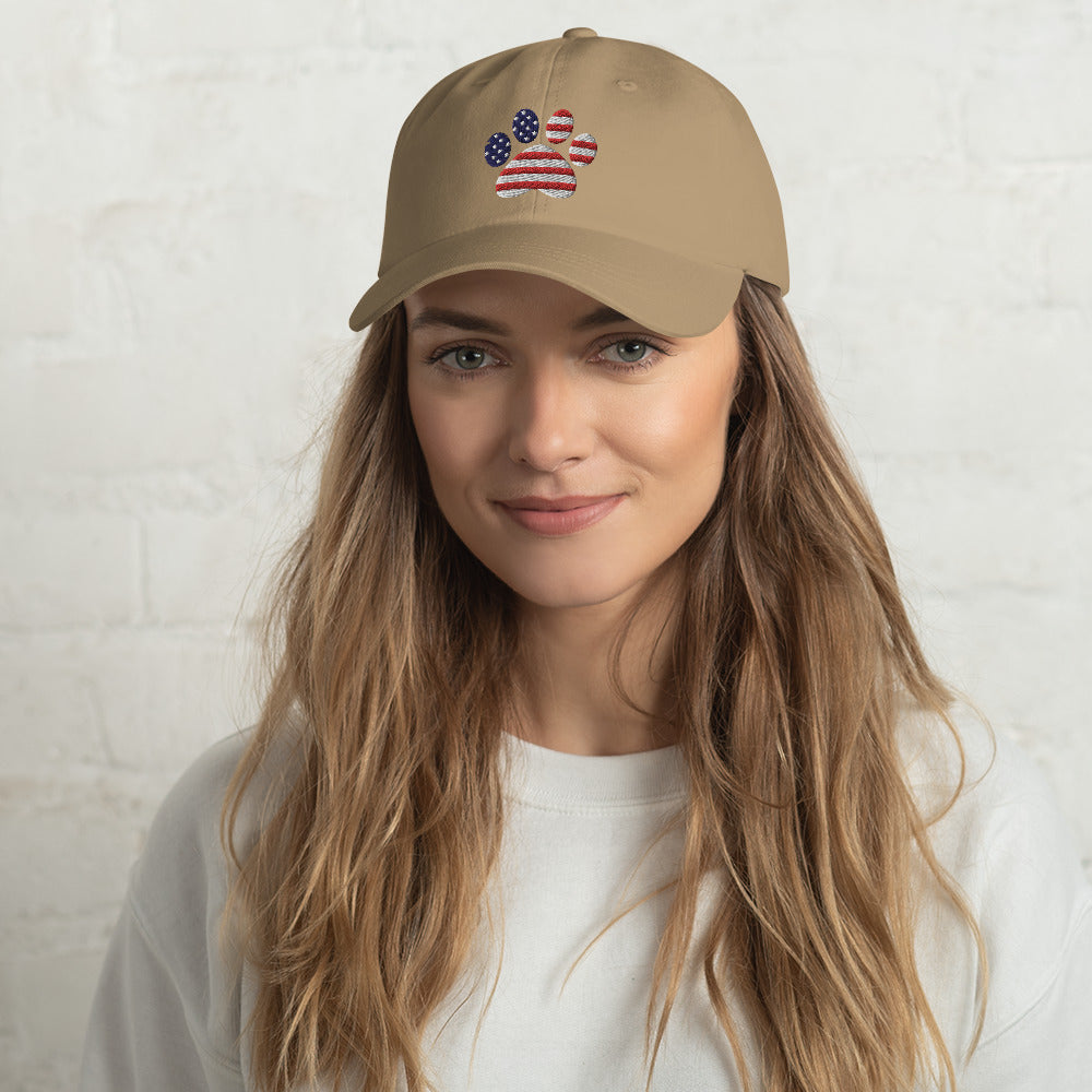 Ultimate Patriotic Paw Print Baseball Cap - Premium Style & Comfort