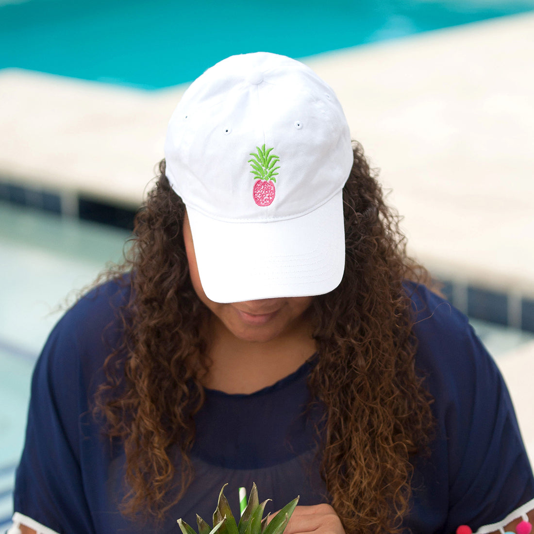 Premium Pineapple White Cap - Ultimate Summer Style