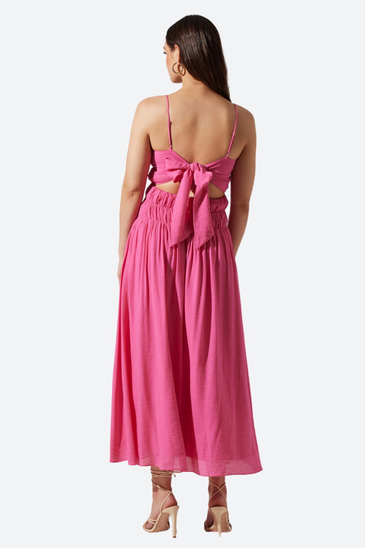 ASTR Andrina Premium Midi Dress - Elegant Pink