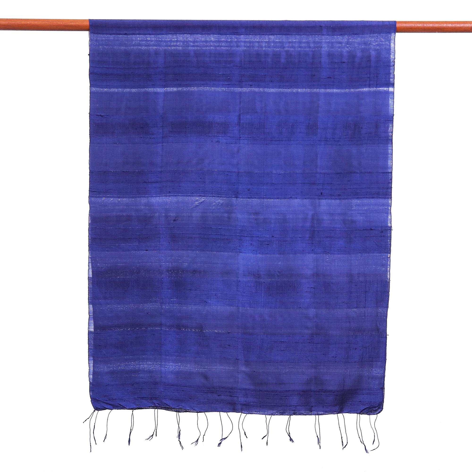 Premium Sapphire Night Handwoven Thai Silk Scarf – Ultimate Elegance