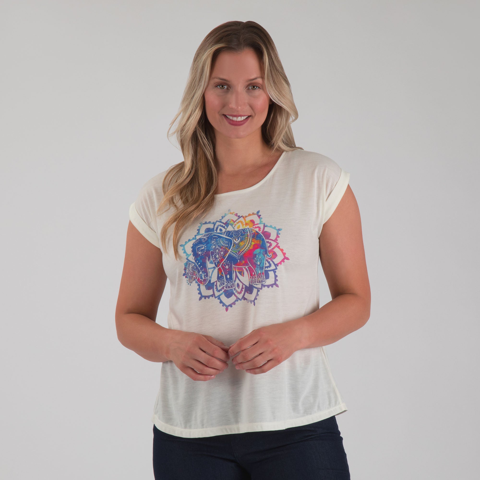 Premium Mandala Elephant Dolman Tee - Ultimate Comfort & Style