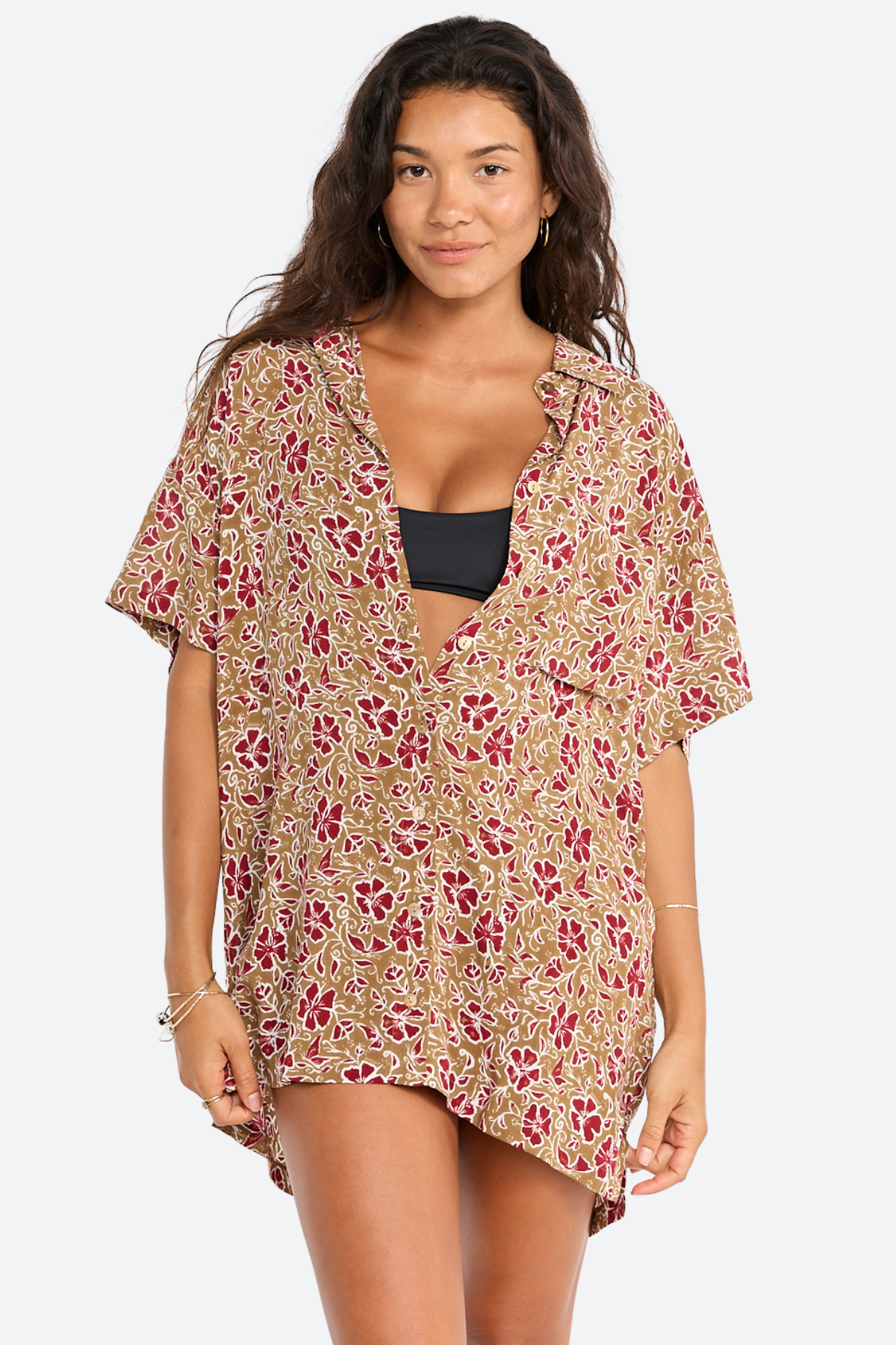 Ultimate Benoa Swim Aloha Shirt Dress – Premium Beachwear in Eden