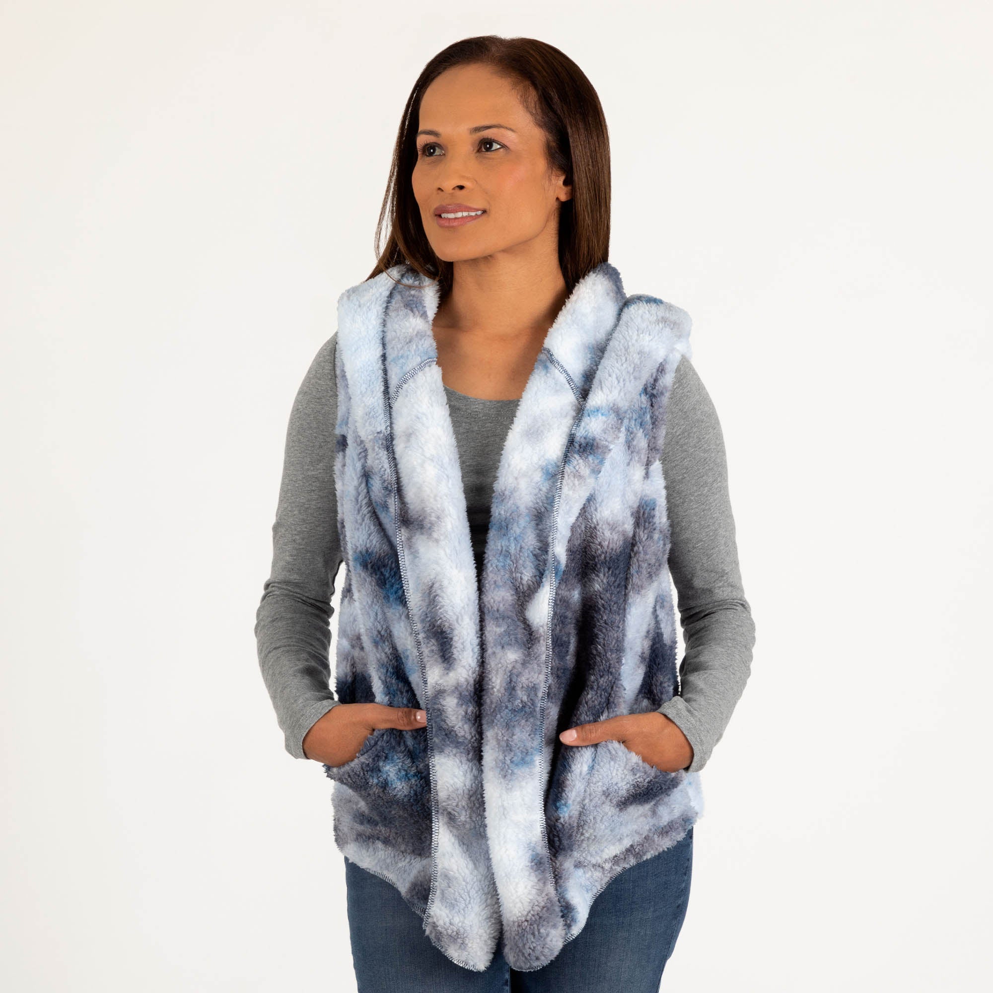 Premium Tie-Dye Sherpa Fleece Vest - Ultimate Winter Comfort