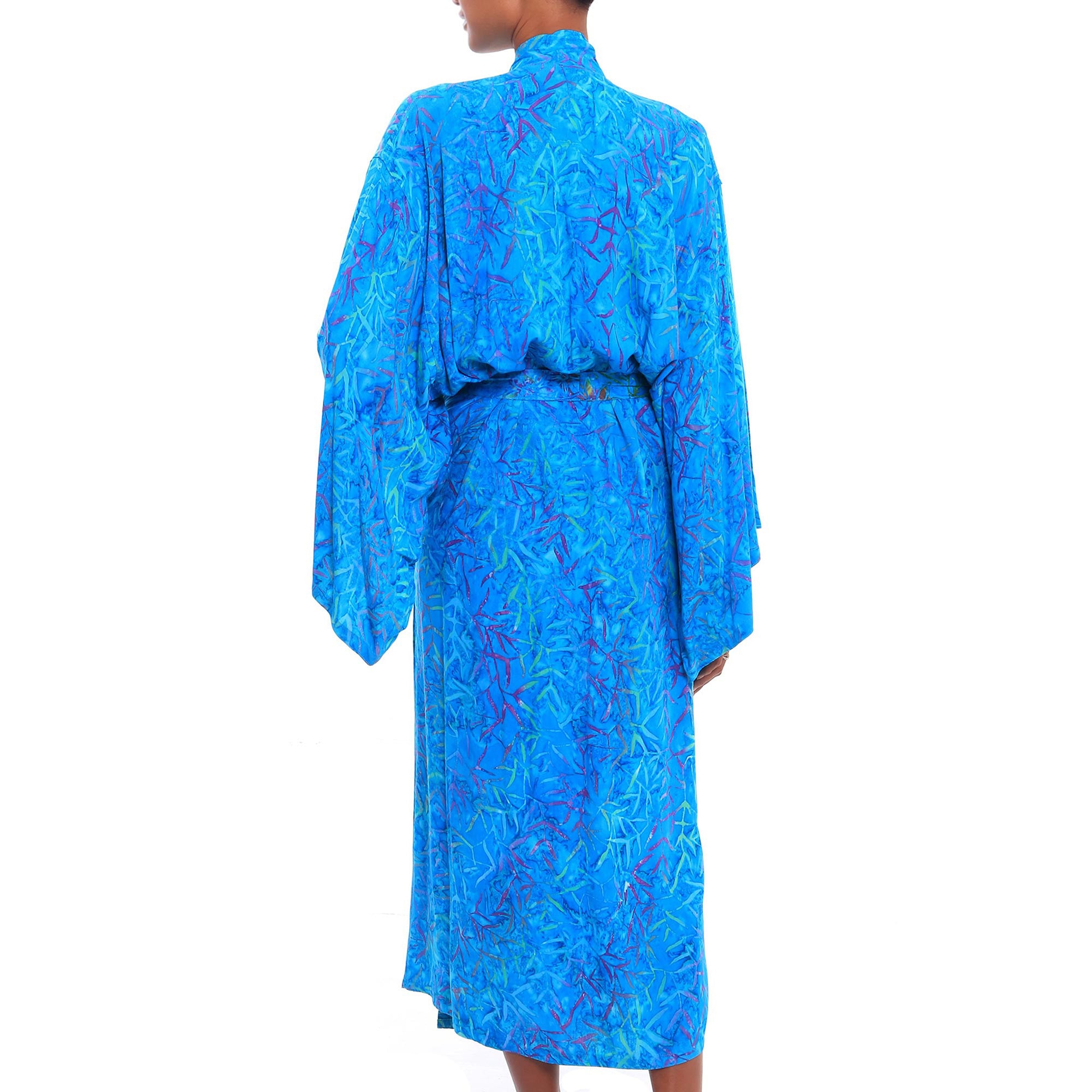 Premium Floral Breeze Batik Rayon Robe - Ultimate Comfort