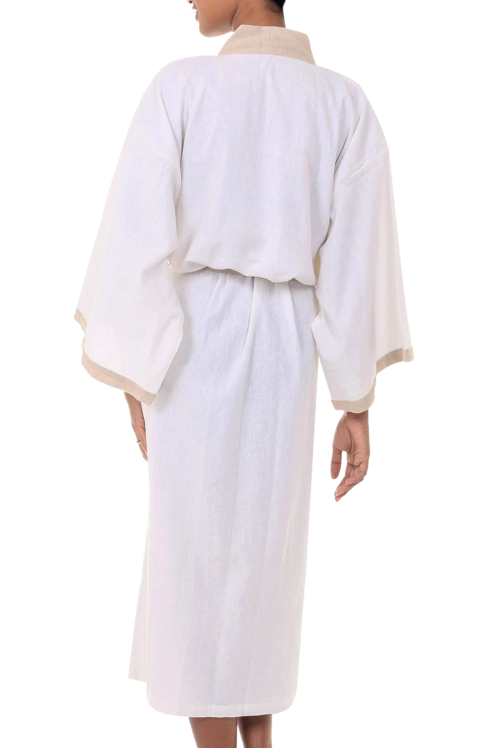 Premium Beige Ivory Summer Robe - Ultimate Comfort & Style