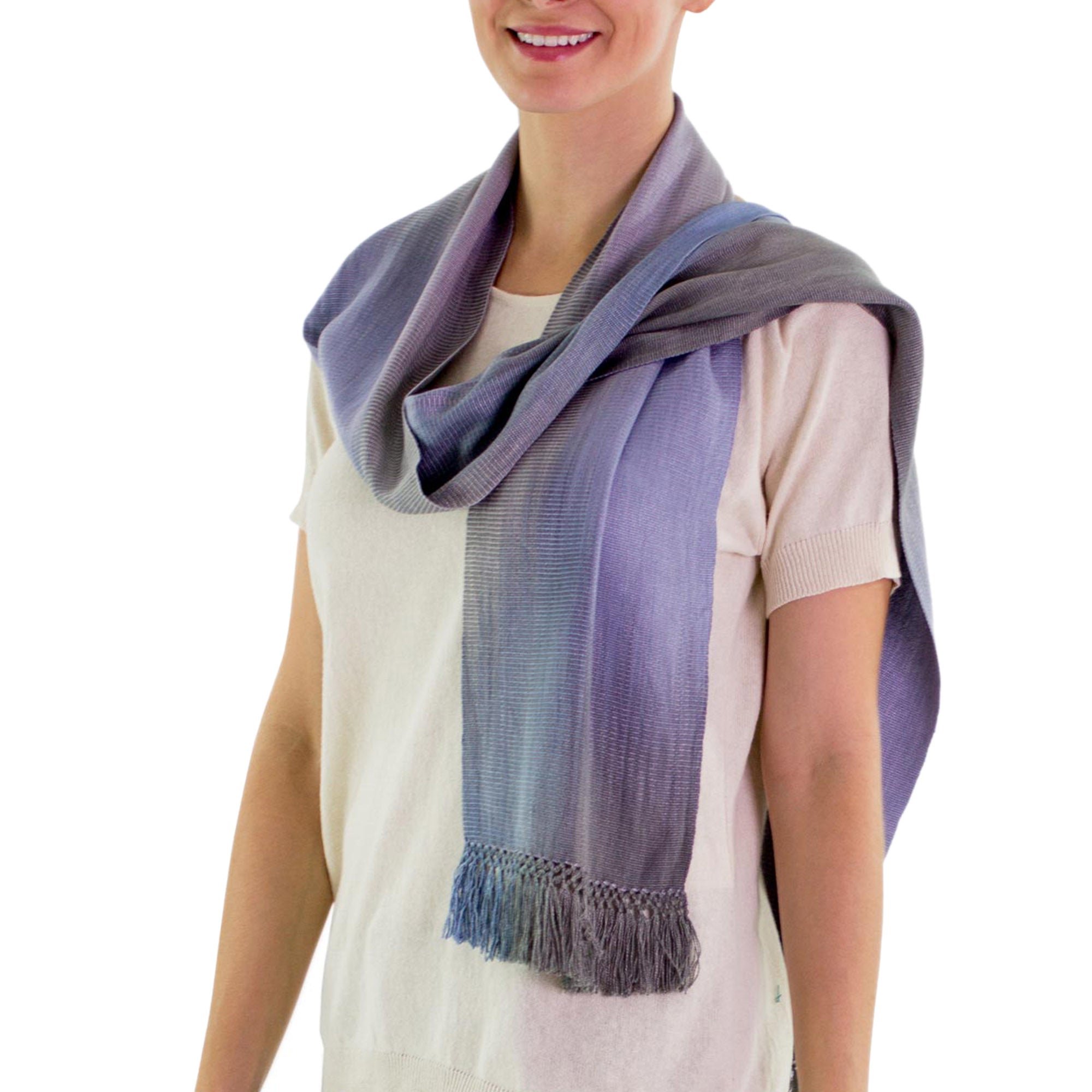 Premium Solola Lavender Artisan Rayon Chenille Scarf - Ultimate Style Upgrade