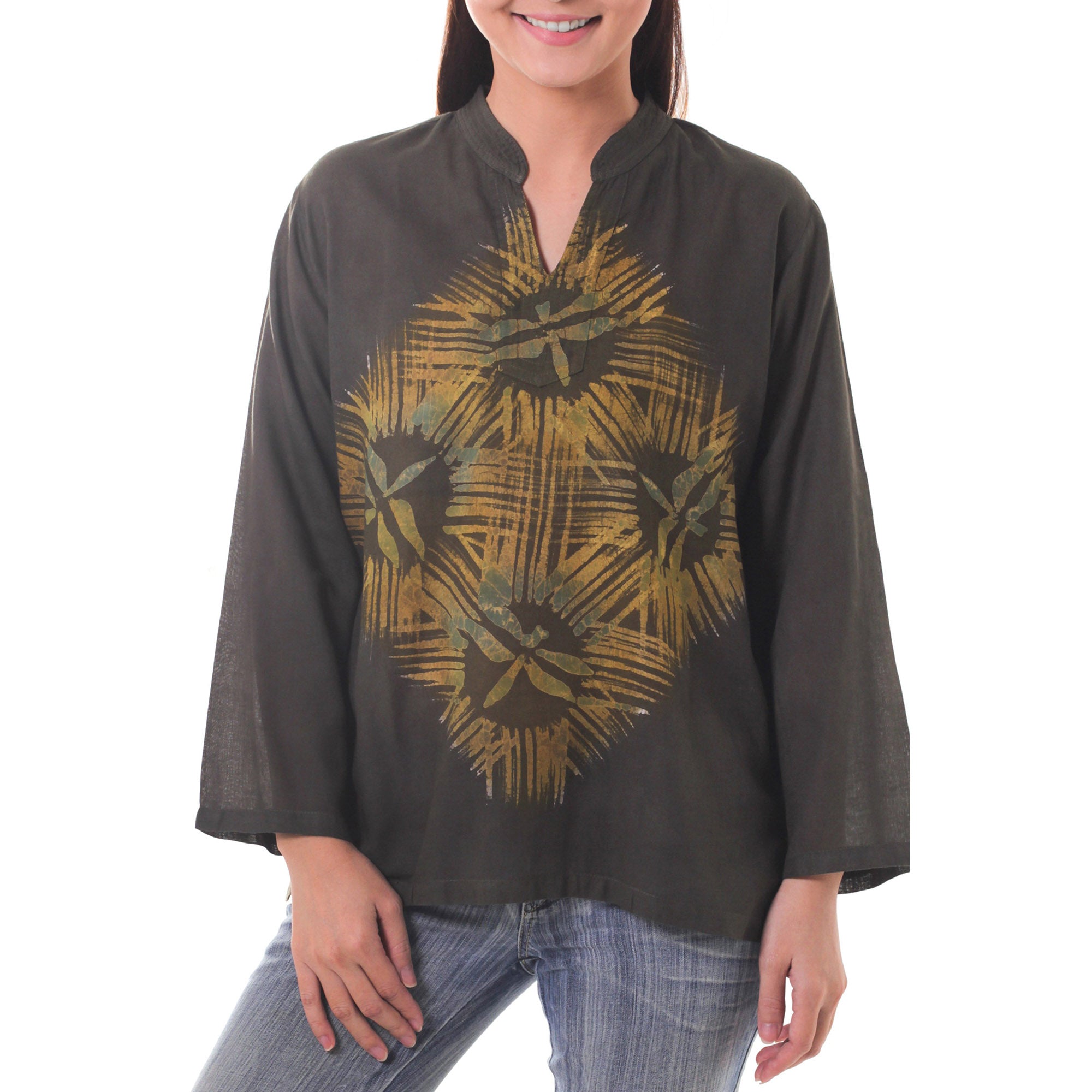 Premium Thai Forest Wind Batik Tunic - Ultimate Comfort & Style