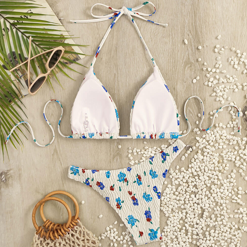 Premium Boho Floral Triangle Bikini Set - Ultimate Summer Style