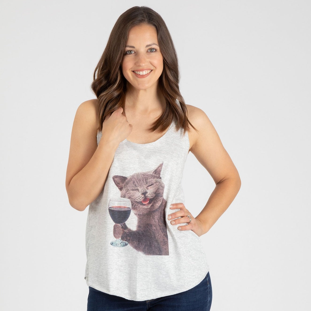 Premium Cat Happy Hour Tank Top - Ultimate Comfort & Style