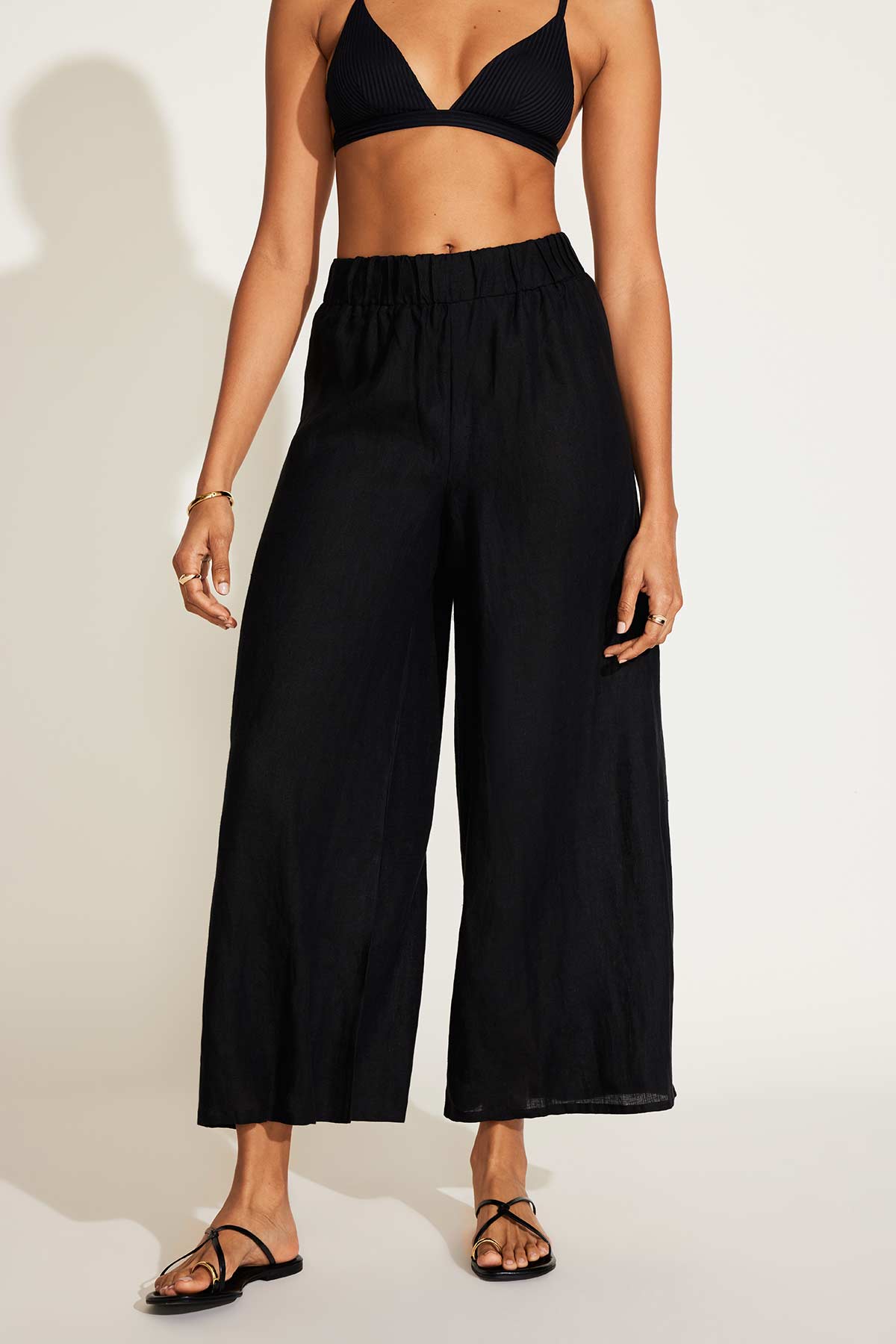 Premium Linen Wide Leg Pant - Ultimate Comfort in Black