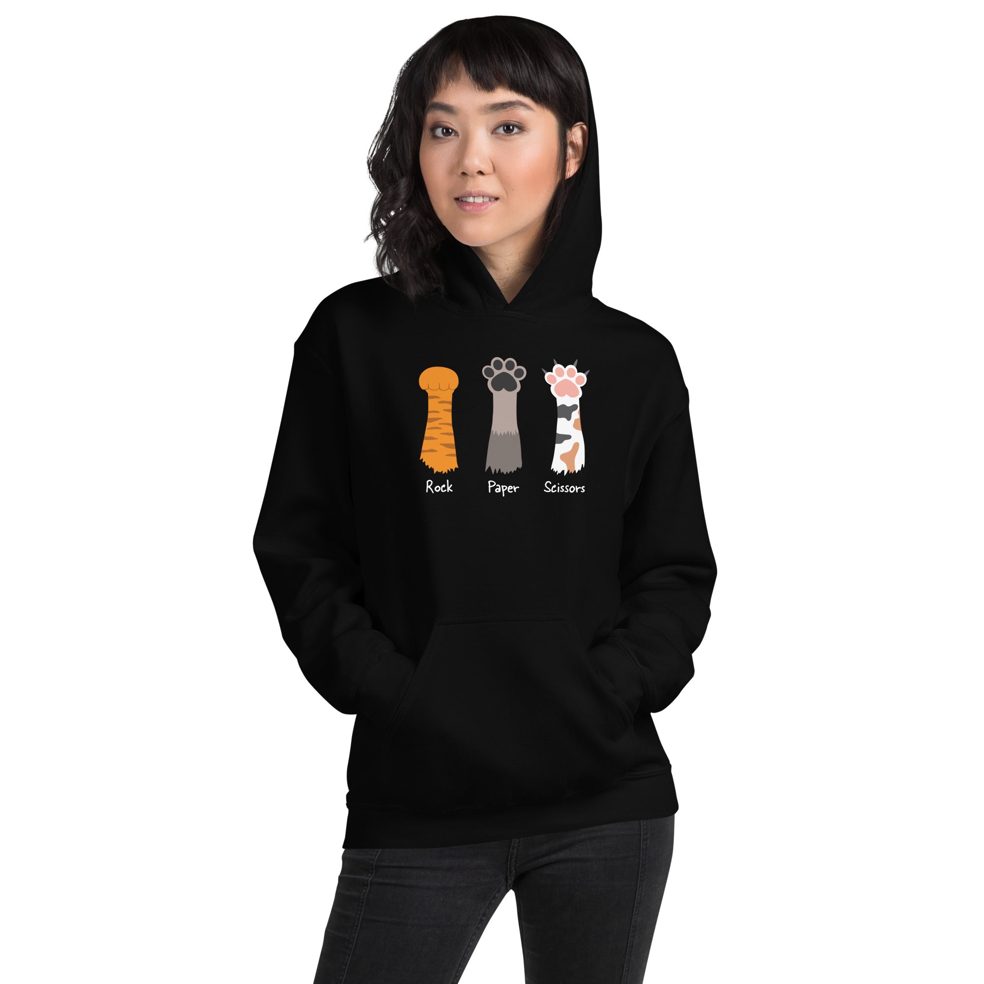 Ultimate Rock Paper Scissors Cat Paw Hoodie