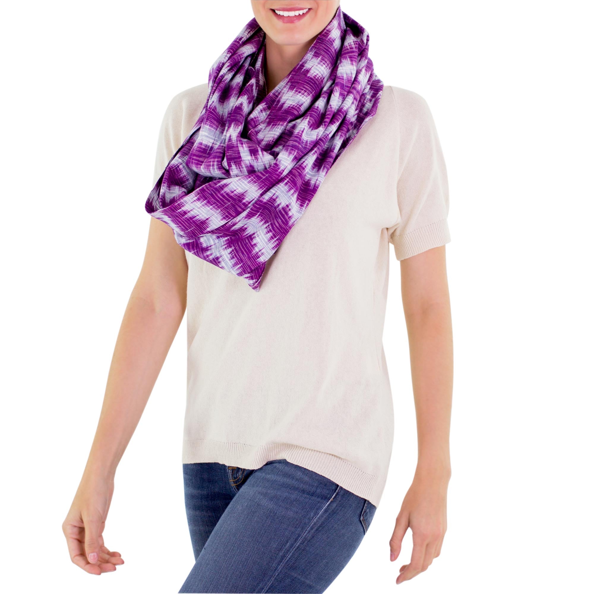 Premium Amethyst Twilight Handcrafted Infinity Scarf - Ultimate Style & Comfort