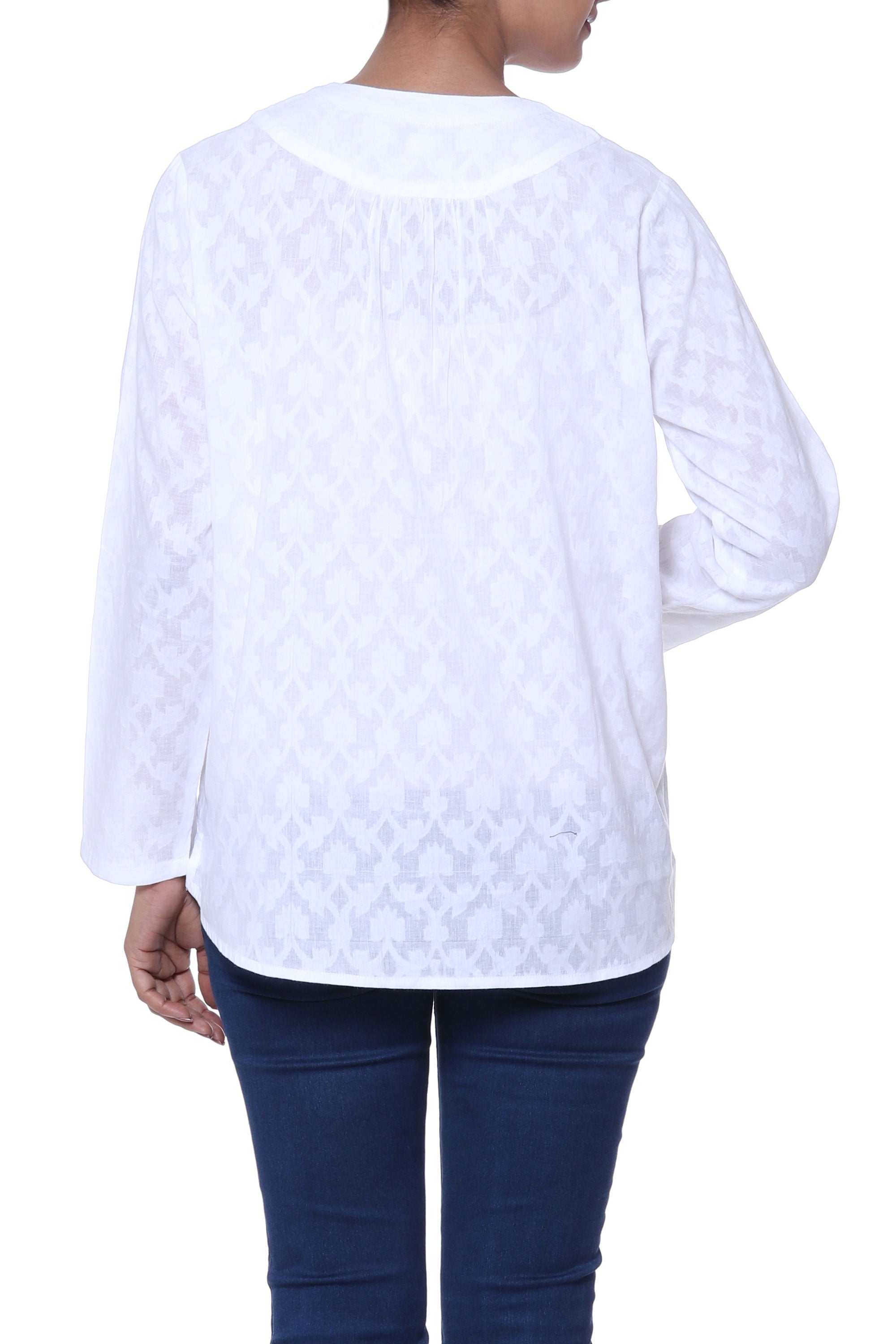 Premium Brocade Shadow Cotton Tunic - Ultimate Style & Comfort