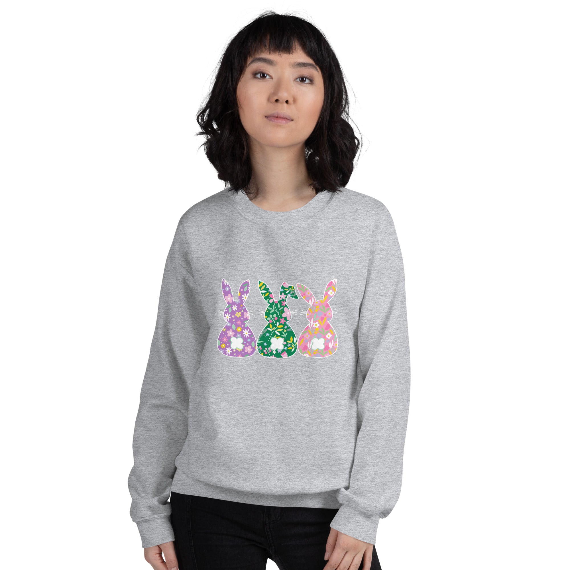 Premium Whimsical Bunnies Crewneck Sweatshirt - Ultimate Spring Style