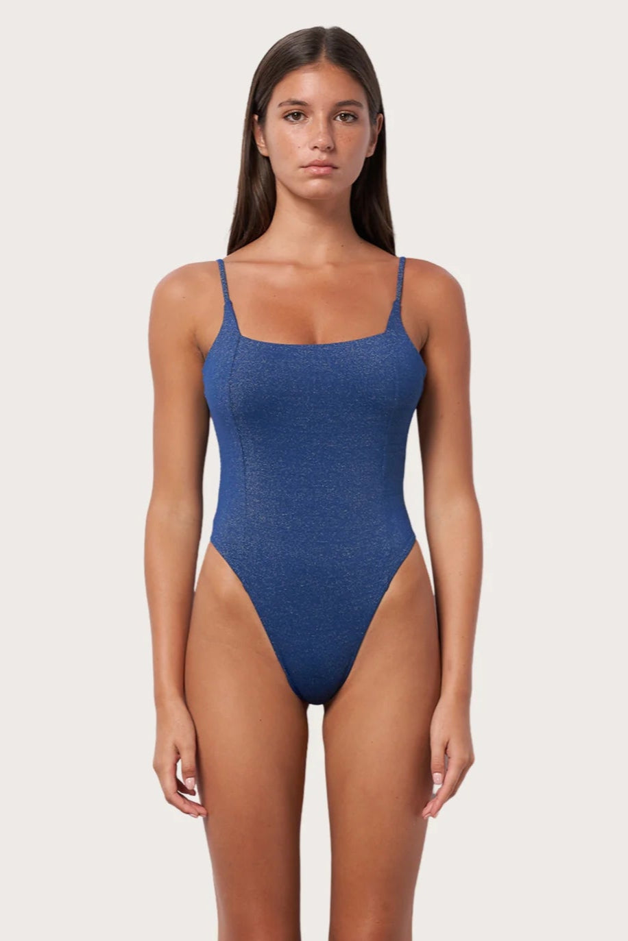 Premium Toast Swim Square Neck One Piece in Abyss Shimmer - Ultimate Summer Staple