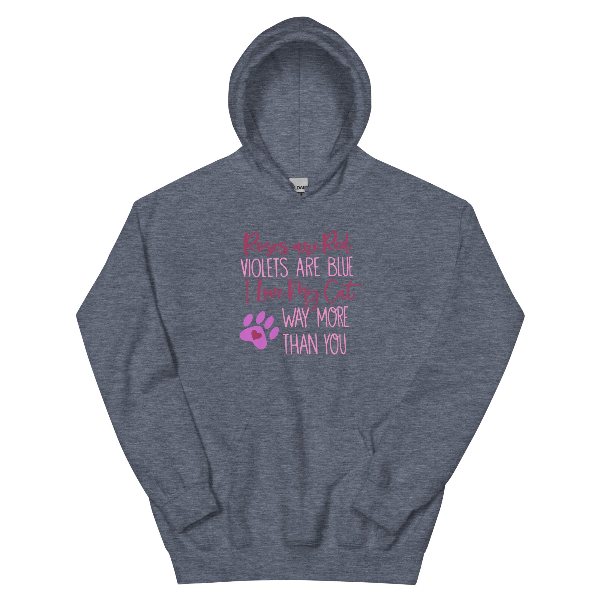 Ultimate Cozy Cat Lover Hoodie - Roses Are Red Edition