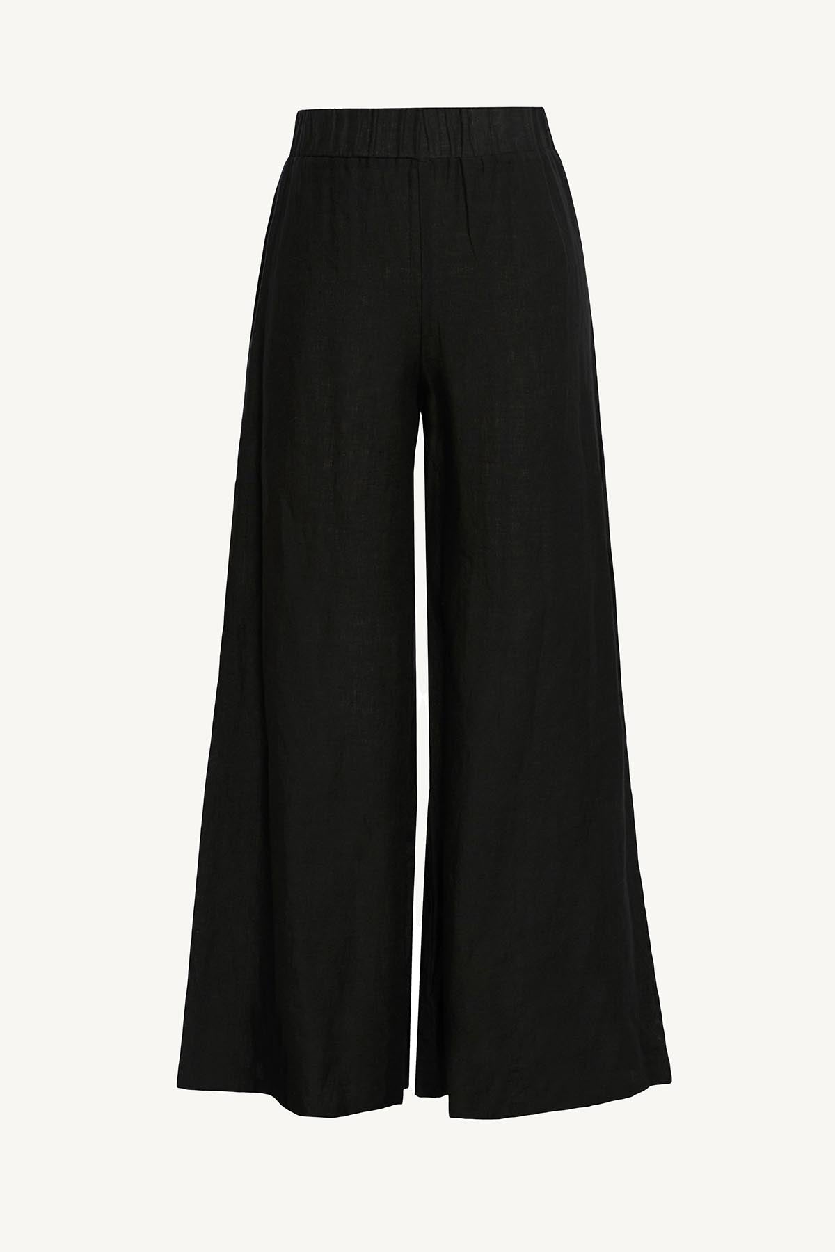 Premium Linen Wide Leg Pant - Ultimate Comfort in Black