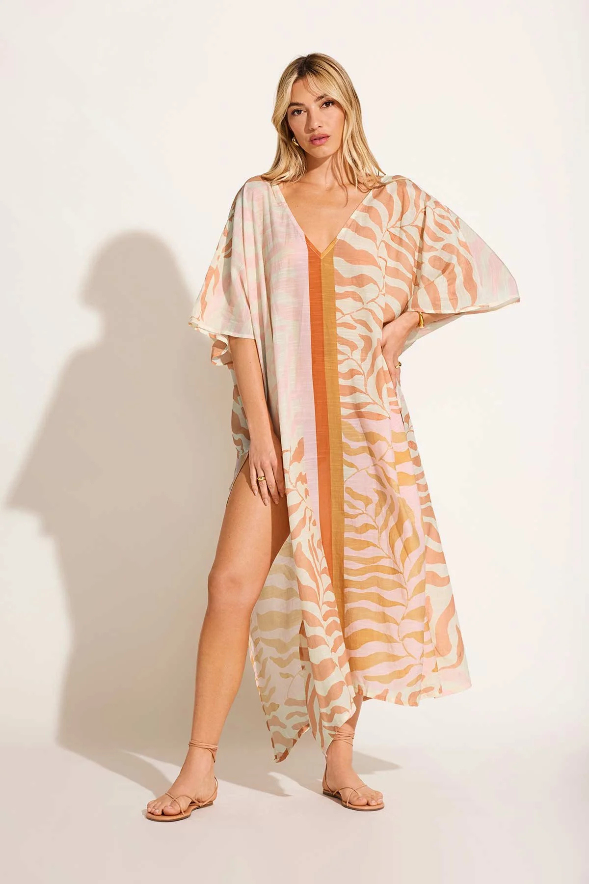 Premium Gold Coast Vitamin A Cerise Caftan - Ultimate Beach Cover-Up