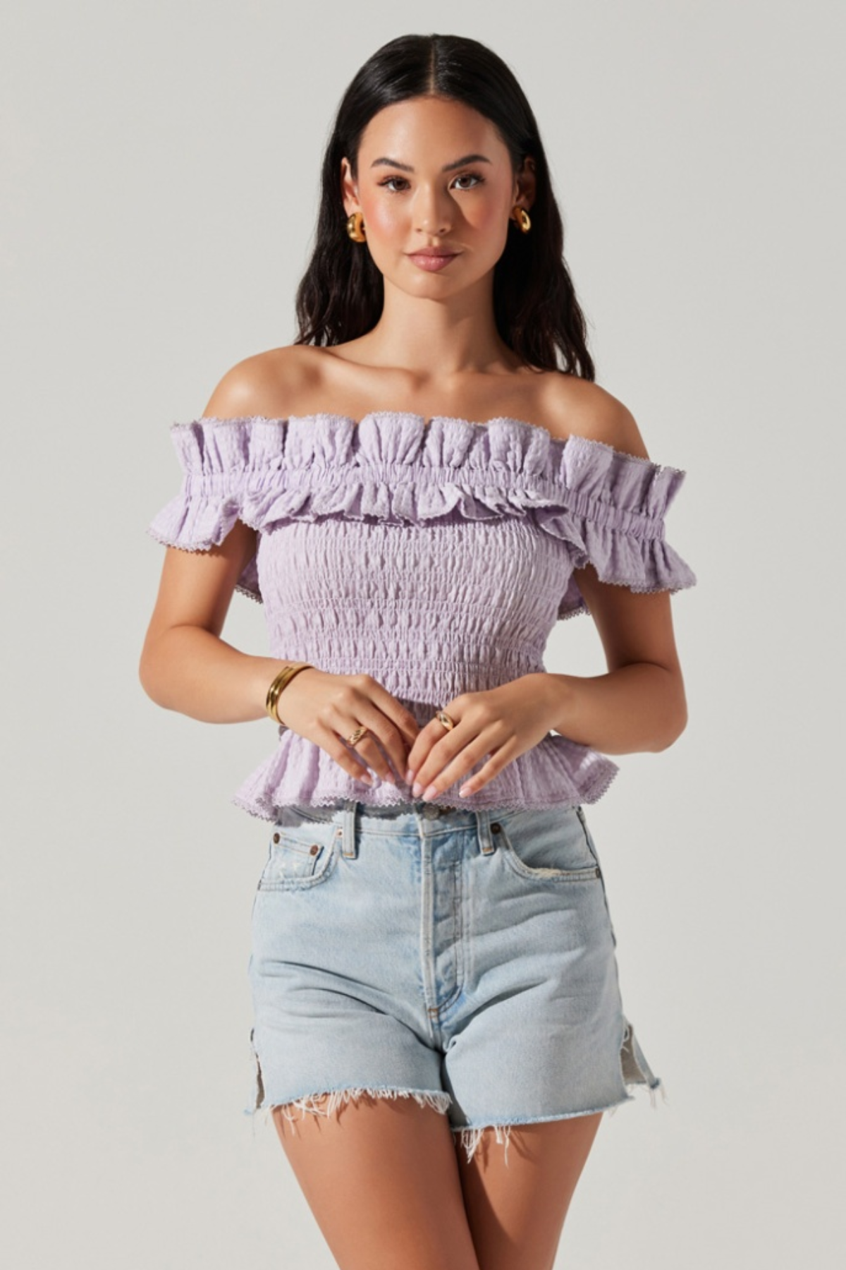 ASTR Premium Lilac Foufette Top