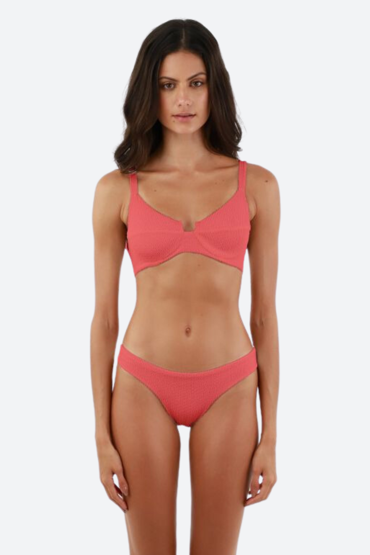 Premium Malai Textured Wave Neo Paramount Swim Bottom in Slow Rose - Ultimate Fit & Style