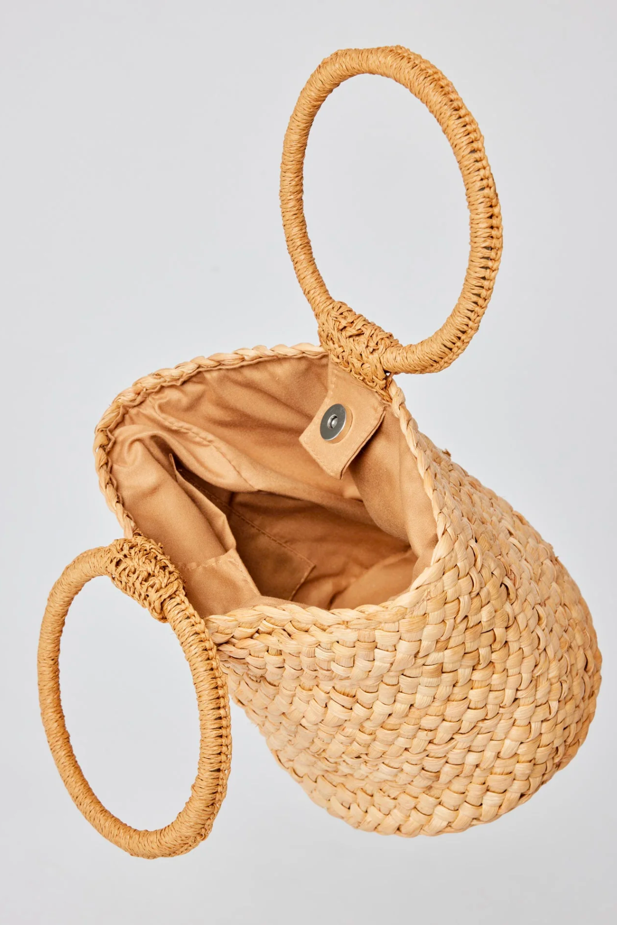 Premium L*Space Bella Straw Bucket Bag - Natural