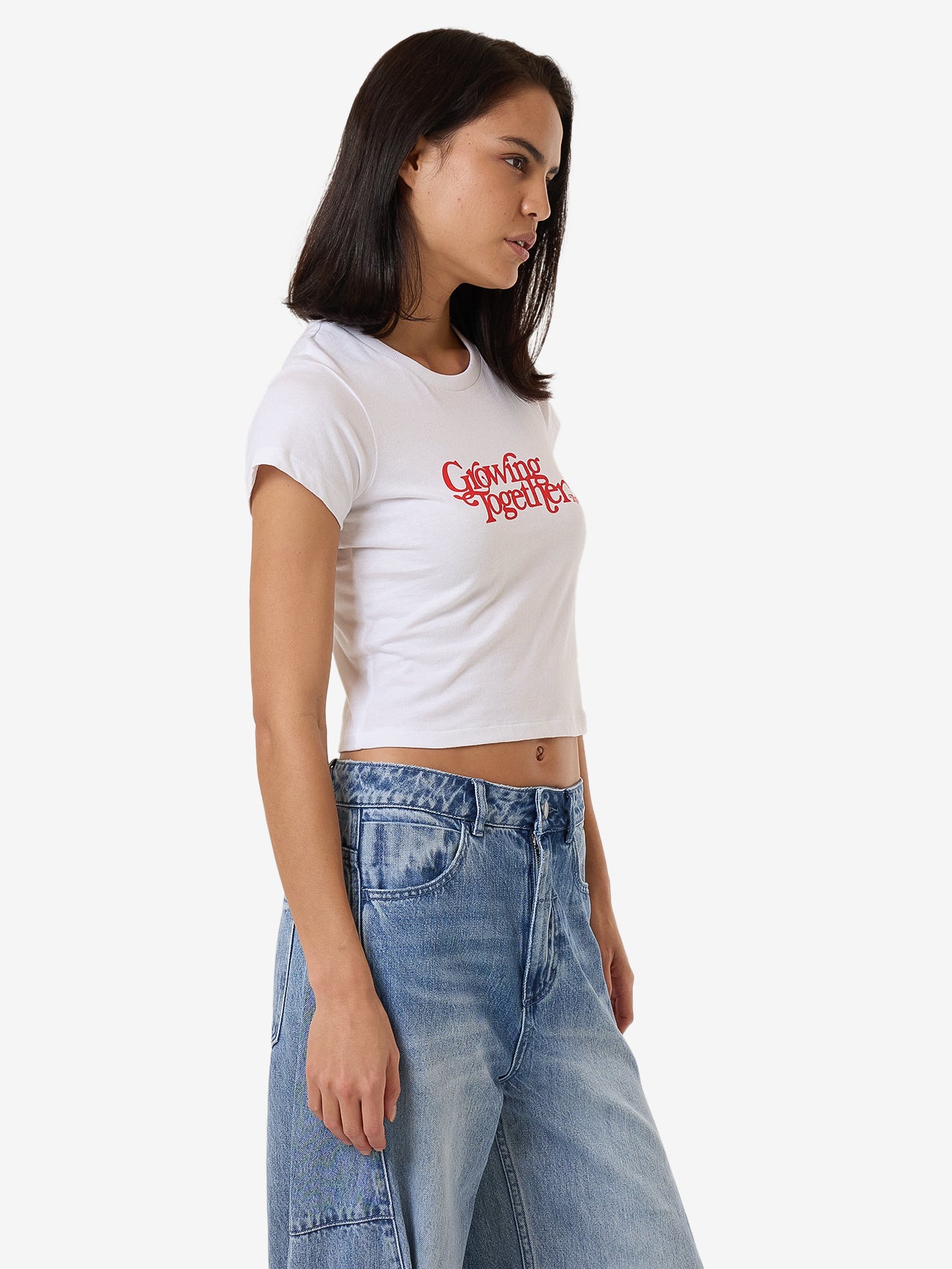 Premium Thrills White Cropped Tee – Ultimate Summer Essential