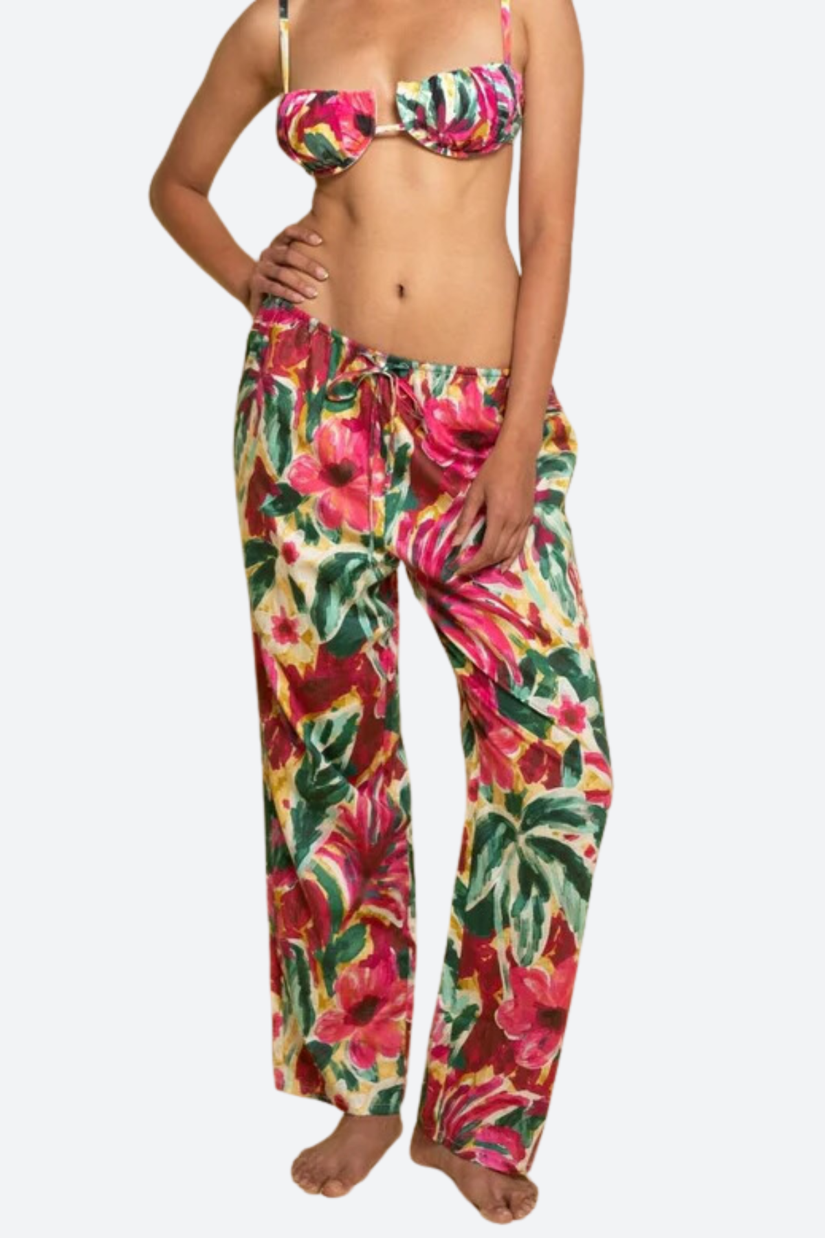 Montce Premium Drawstring Pants in Isla Floral - Ultimate Comfort & Style