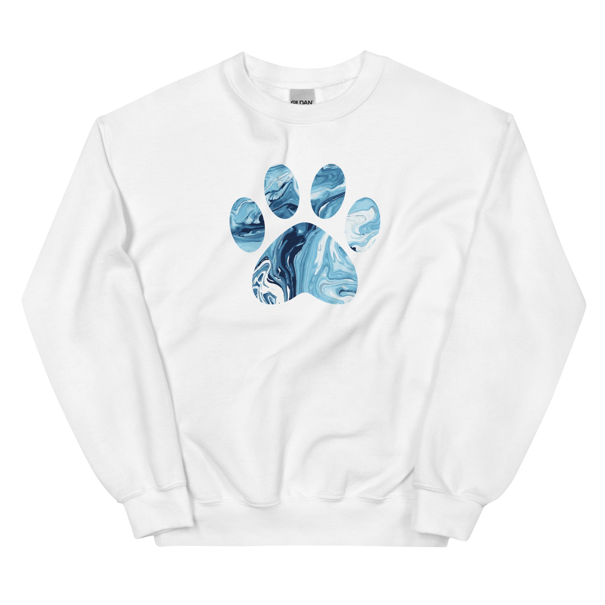 Premium Marbled Paw Crewneck Sweatshirt - Ultimate Comfort & Style