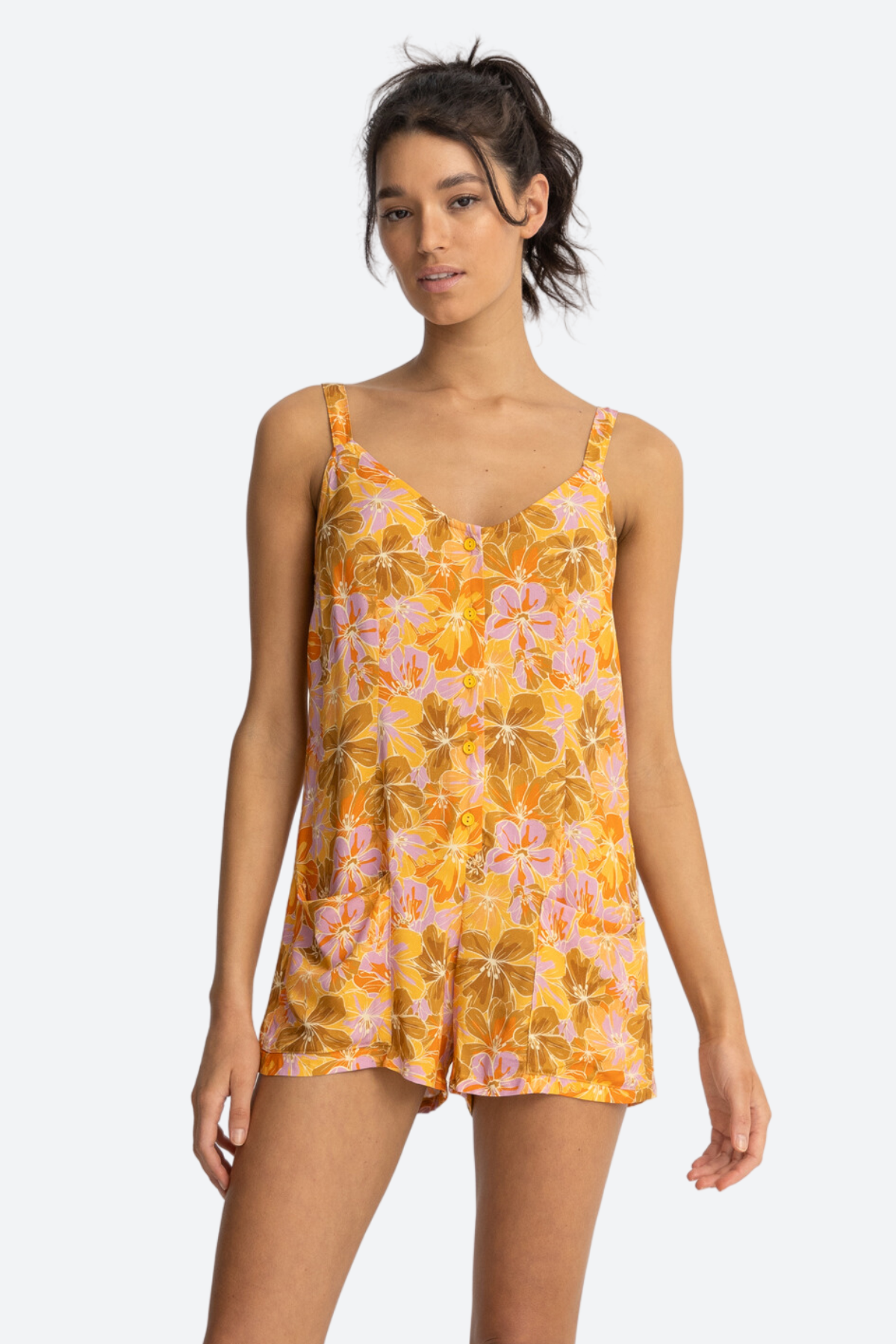 Premium Mahana Floral Playsuit - Ultimate Summer Style in Yellow