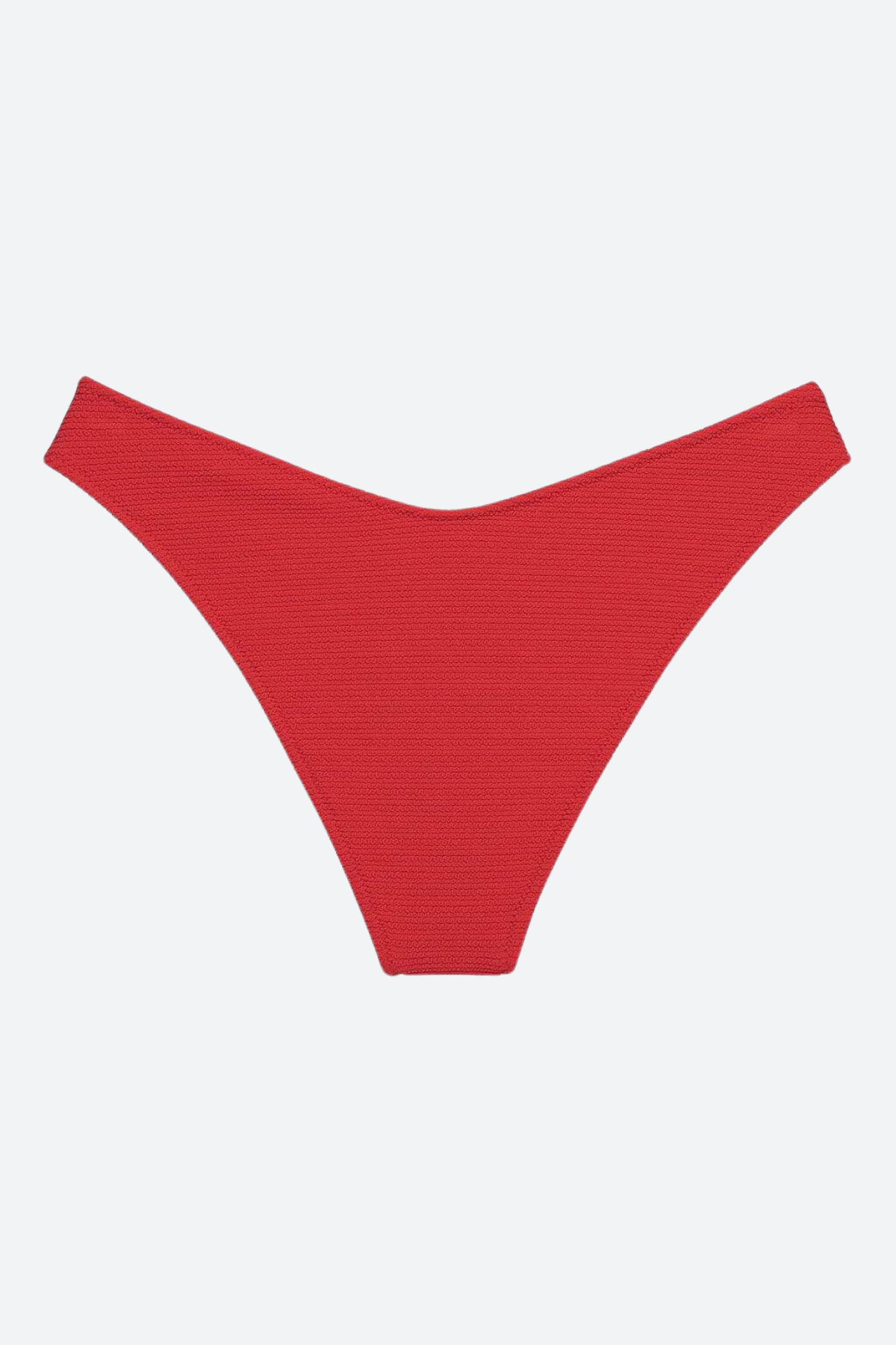 Montce Lulu Ultimate Zig-Zag Stitch Bikini Bottom - Crimson Micro Scrunch