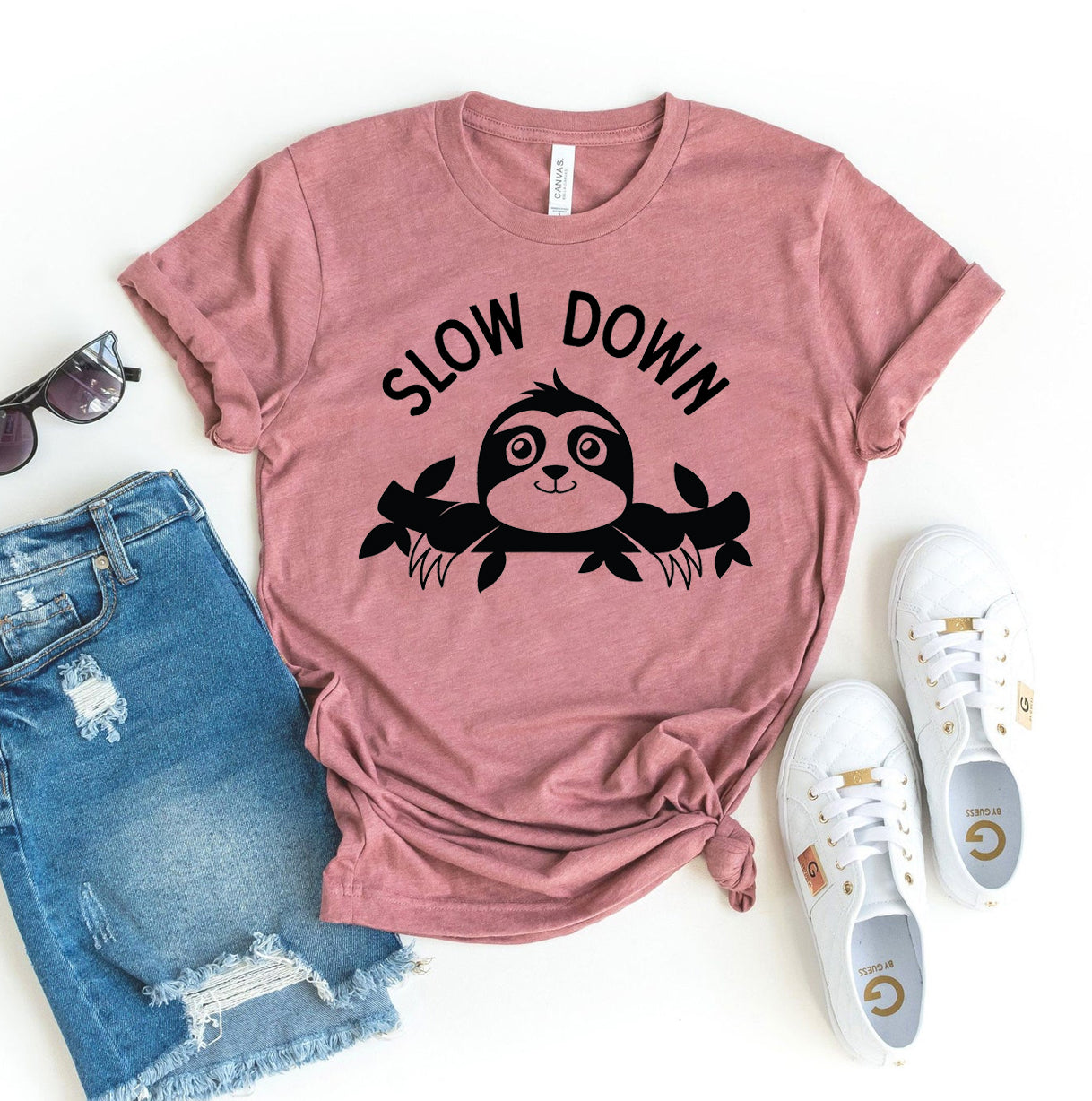 Premium Slow Down Sloth T-shirt - Embrace Relaxation