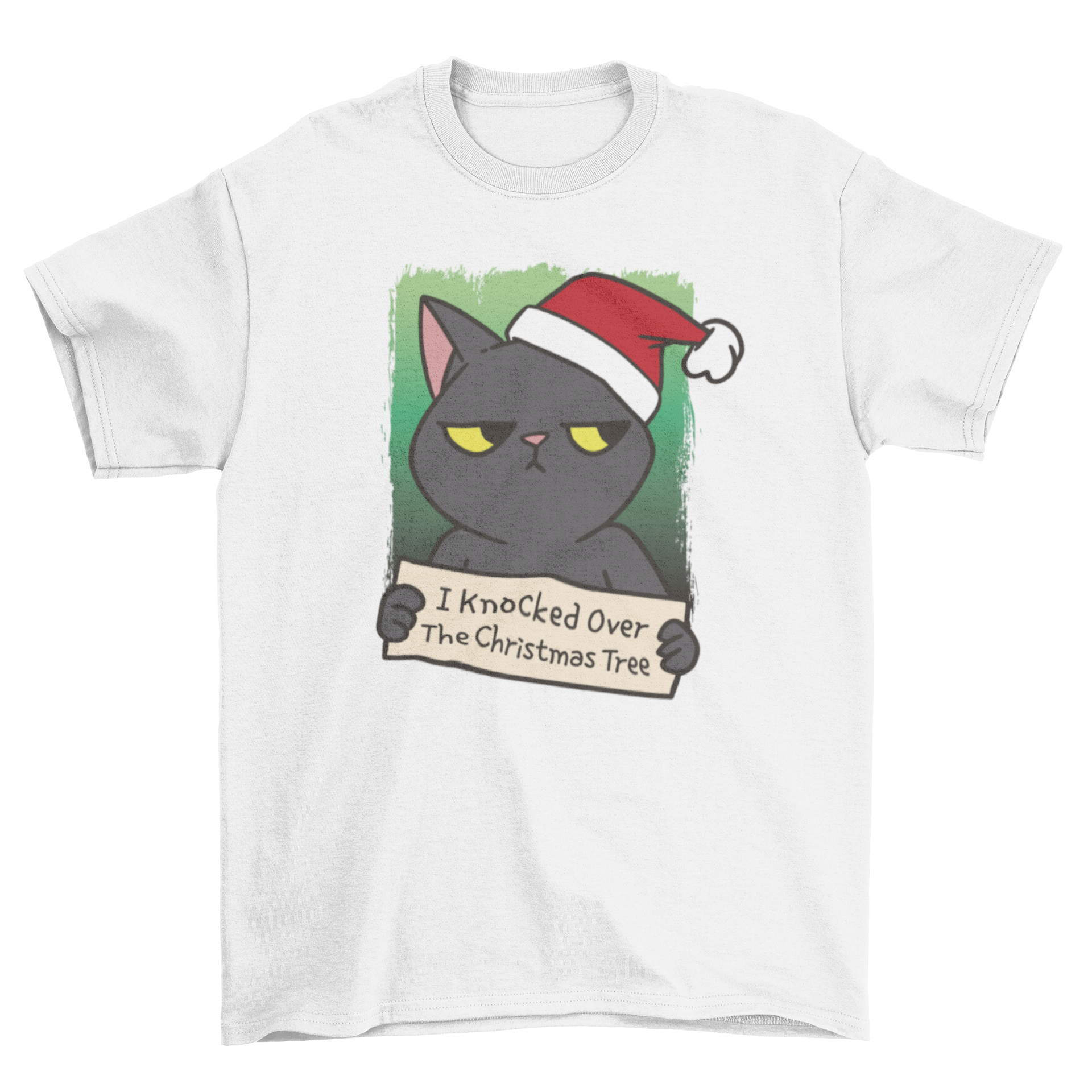 Premium Black Cat Christmas Chaos Tee