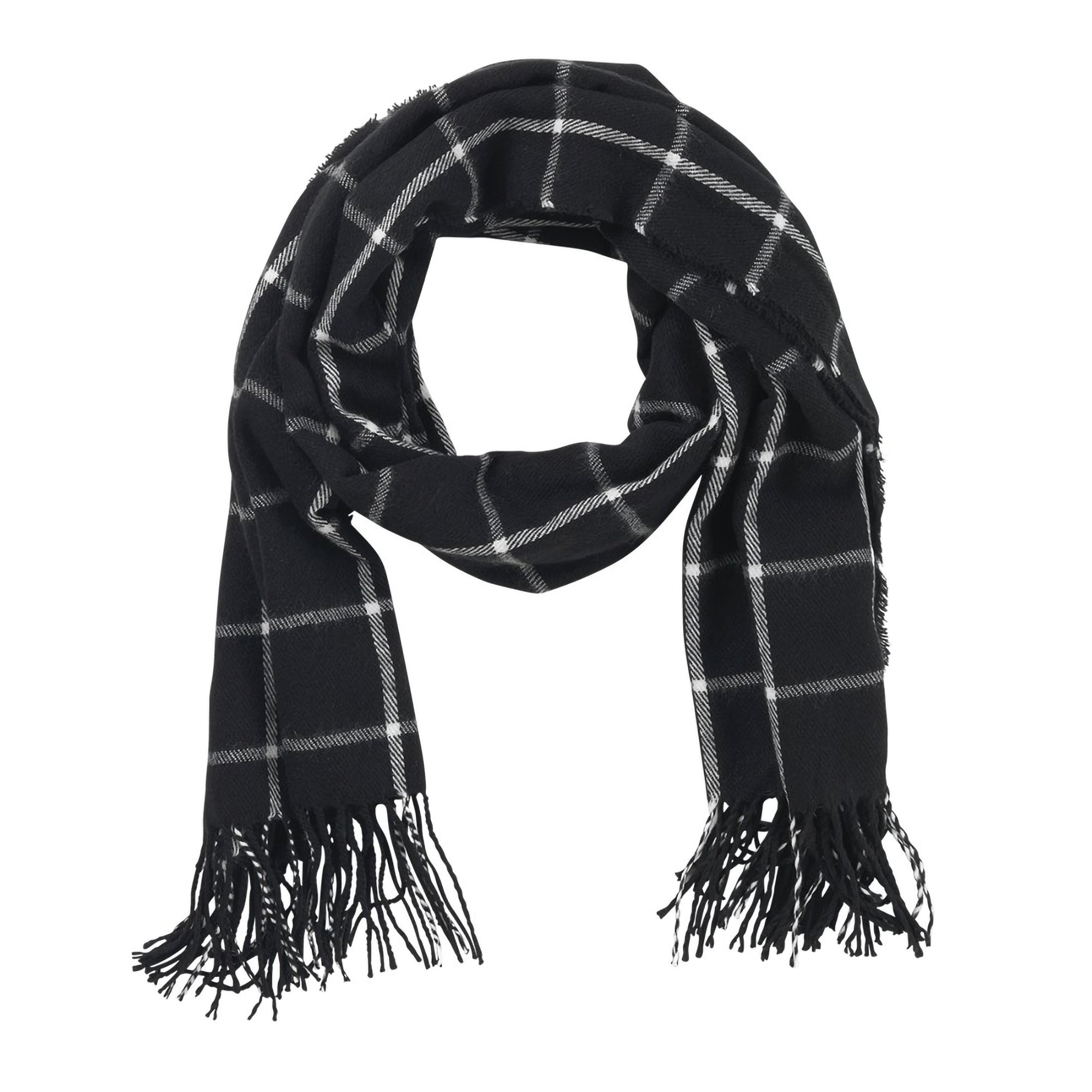 Premium Black Plaid Adaline Scarf - Ultimate Winter Essential