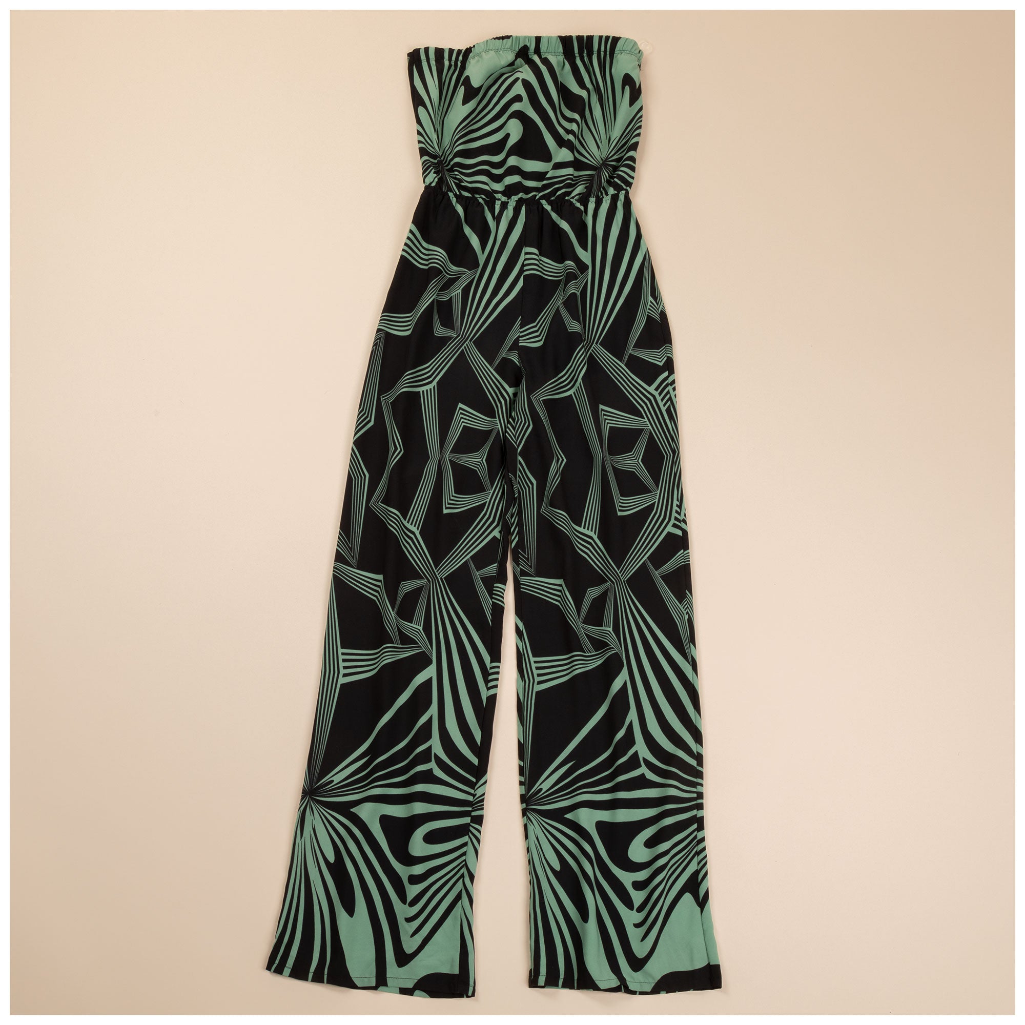 Ultimate Geo Print Strapless Jumpsuit - Premium Fit & Style