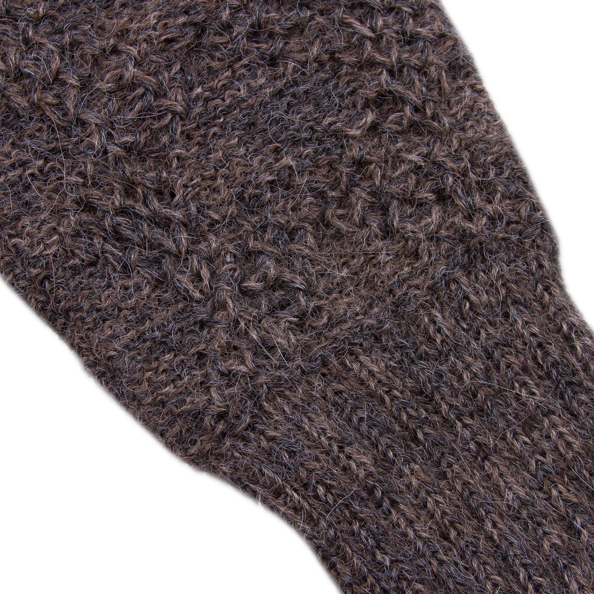 Premium Alpaca Fingerless Gloves - Urubamba Graphite Collection