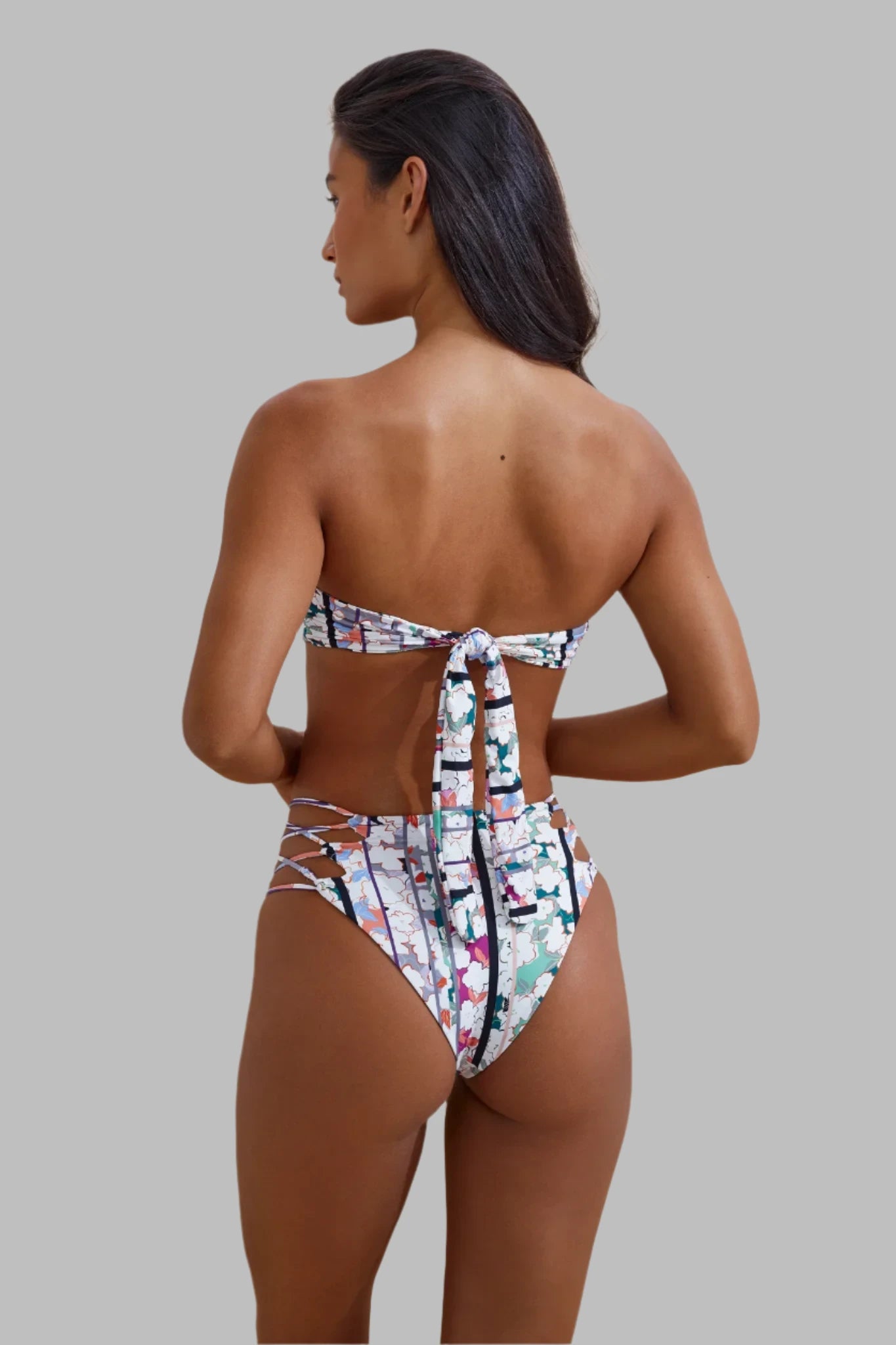 Premium Stone Fox Leilani Loop Bandeau Top - Eco-Friendly Swimwear