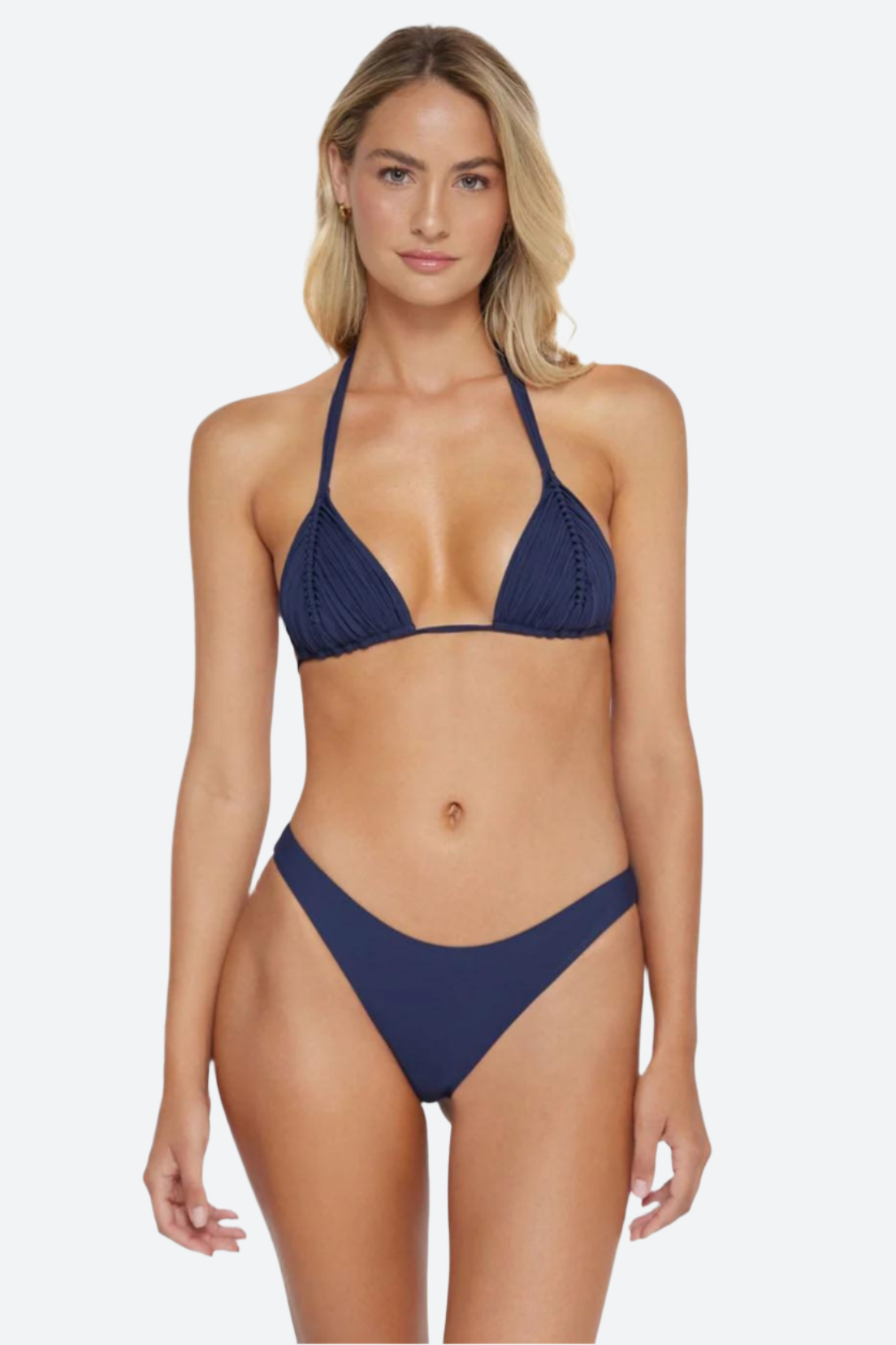 Premium PQ Swim Isla Macrame Bikini Top - Navy