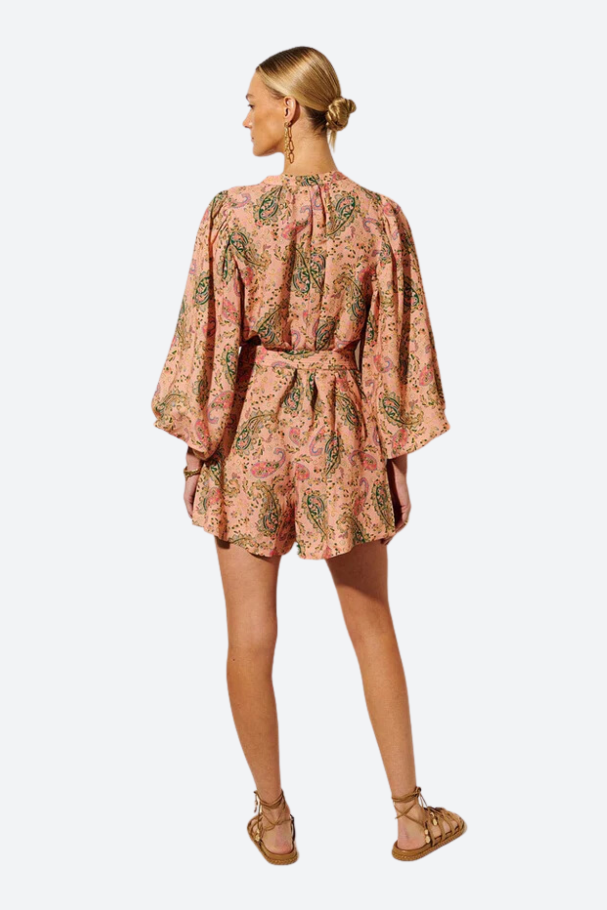 Premium Kivari Isha Playsuit in Pink Paisley - Ultimate Summer Style