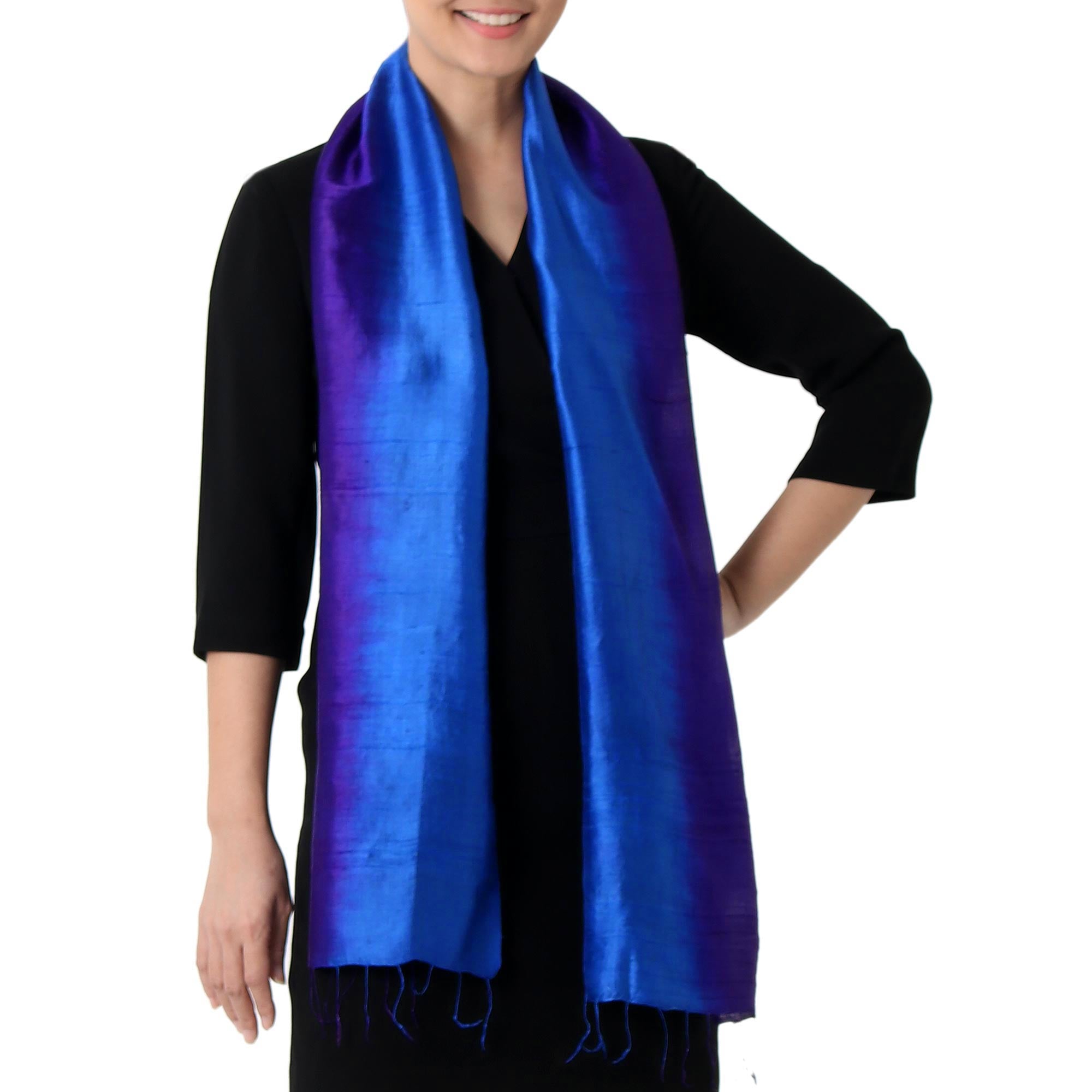 Premium Royal Silk Scarf - Handwoven Elegance