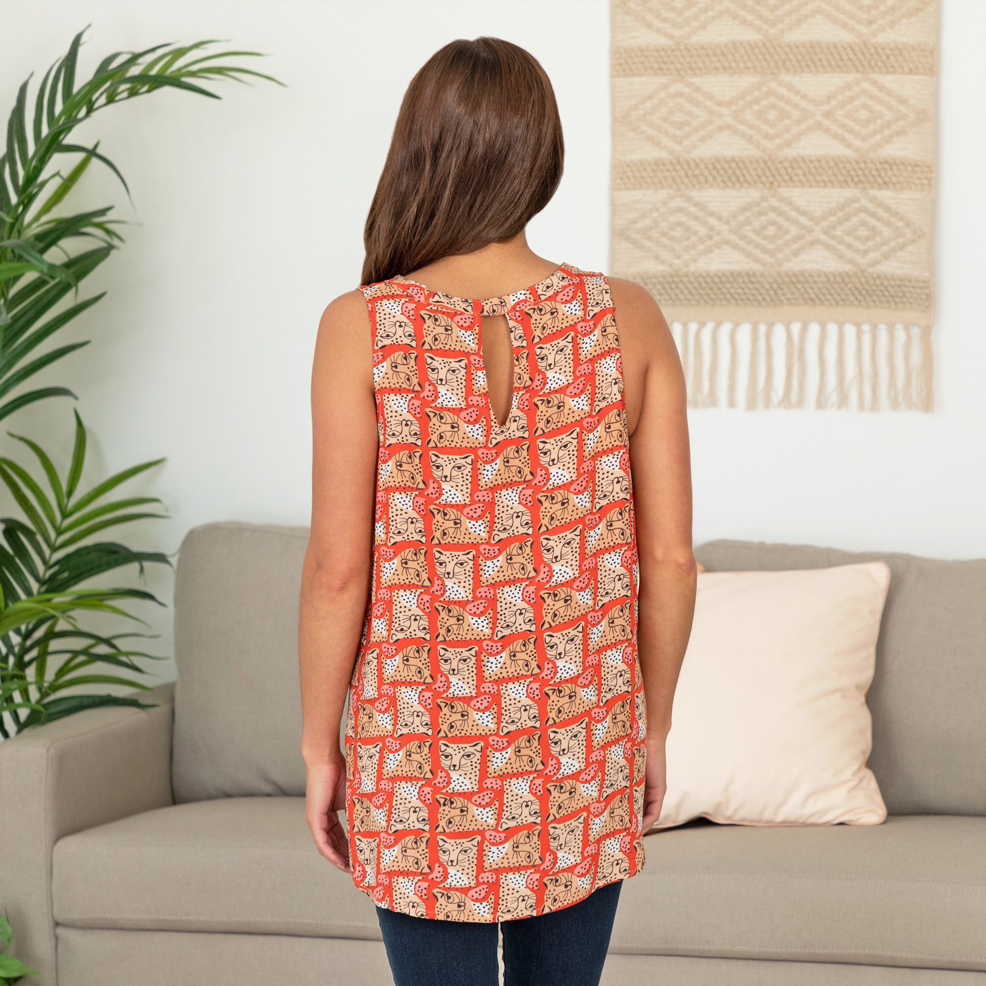 Premium Wildlife Whimsy Sleeveless Top - Ultimate Comfort & Style