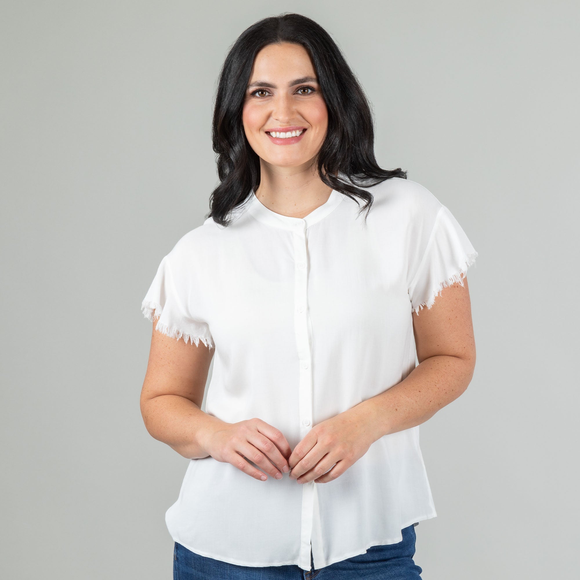 Premium Frayed Edge Blouse - Ultimate Wardrobe Essential